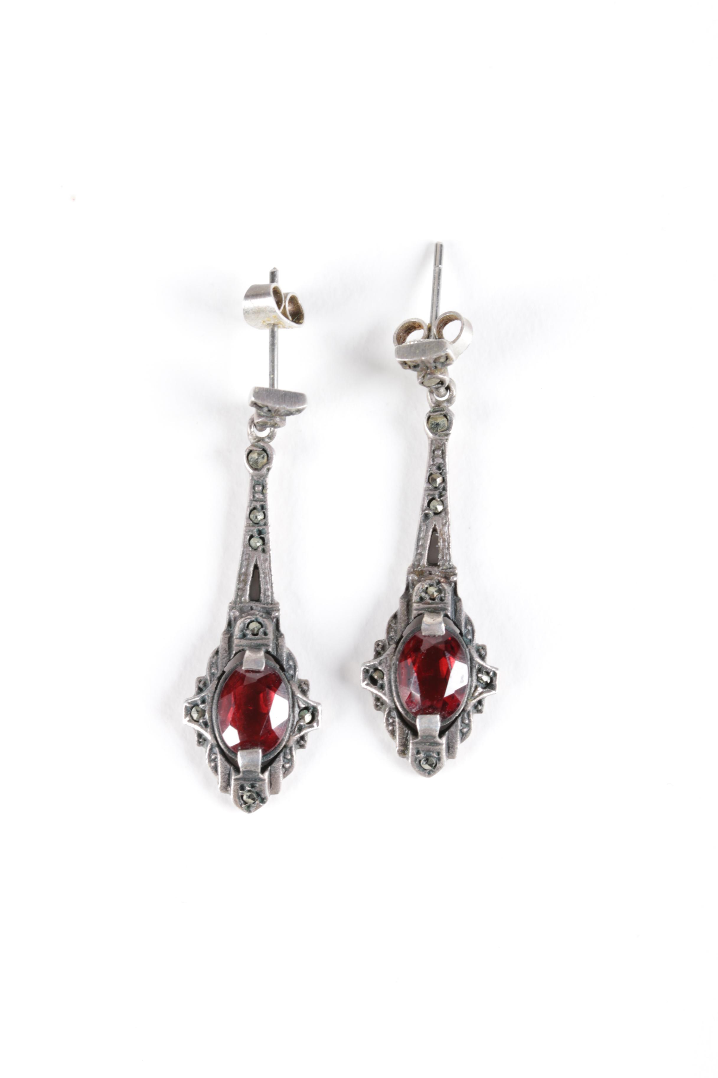 Selection of Sterling Silver Brooches Including Paris Land Mark Bracelet