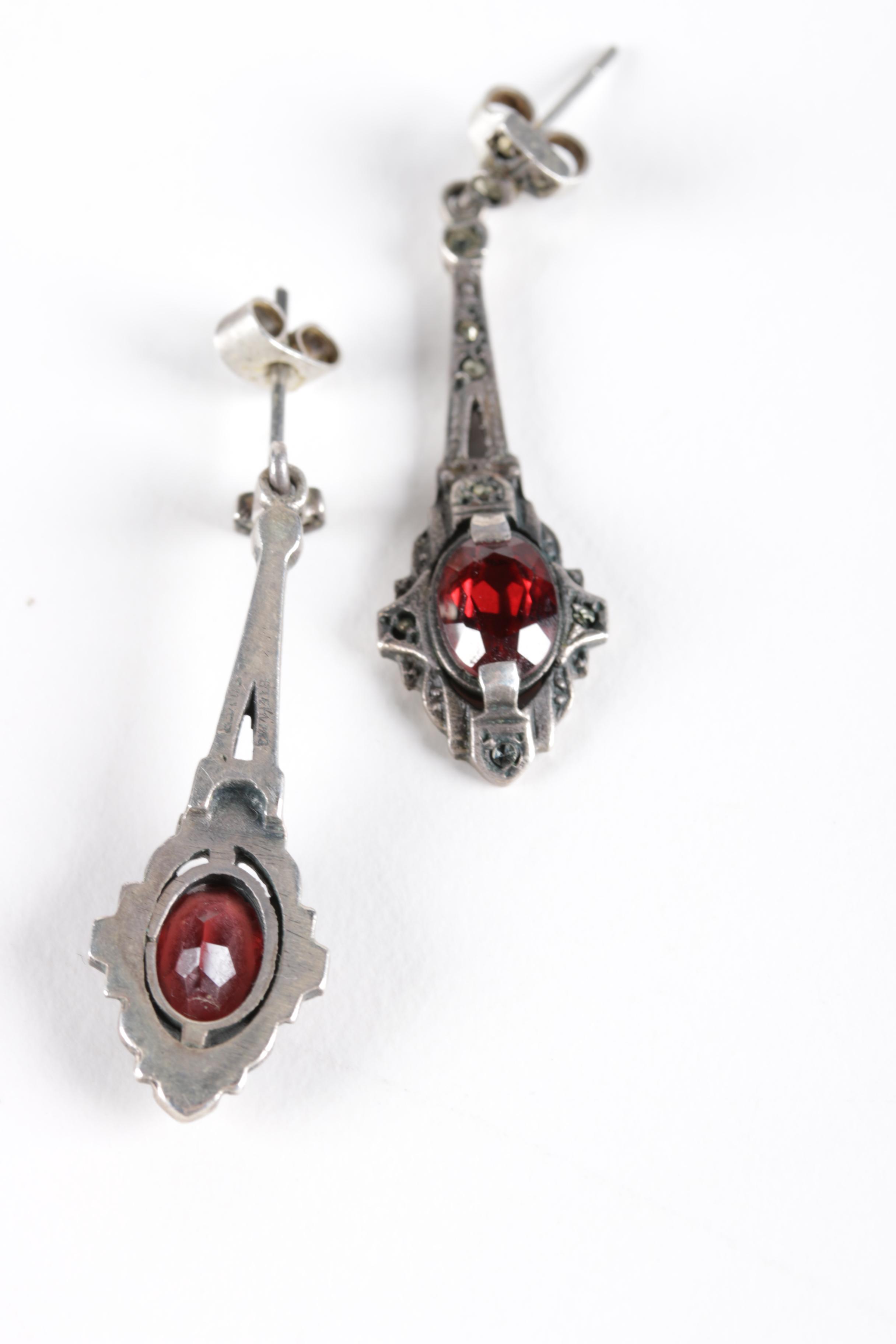 Selection of Sterling Silver Brooches Including Paris Land Mark Bracelet