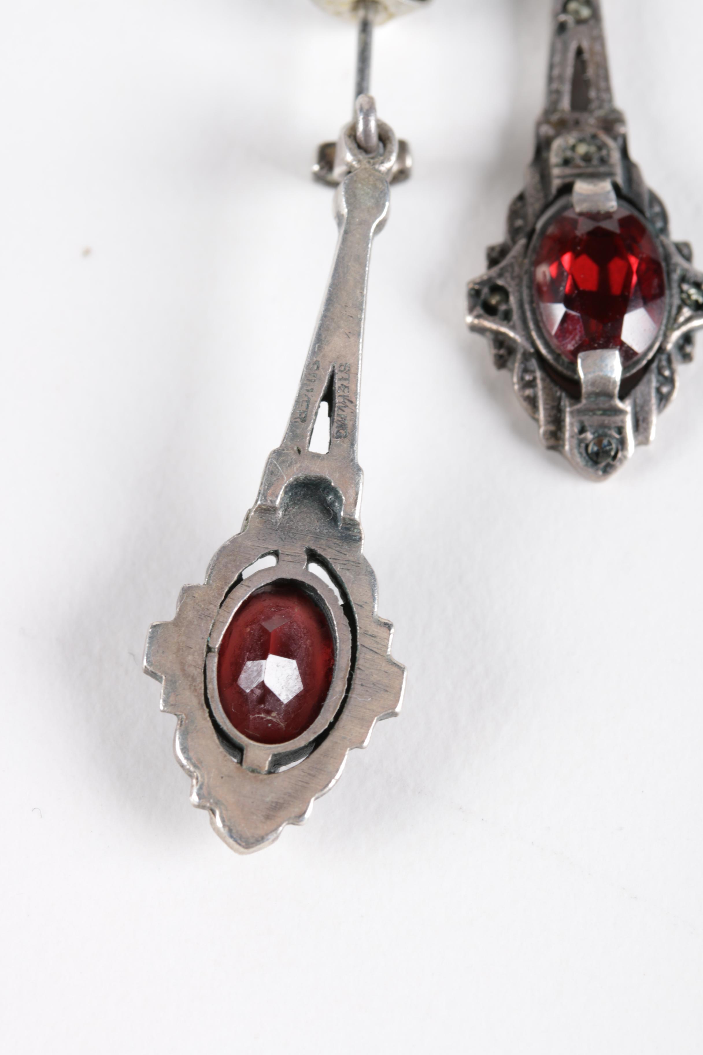 Selection of Sterling Silver Brooches Including Paris Land Mark Bracelet