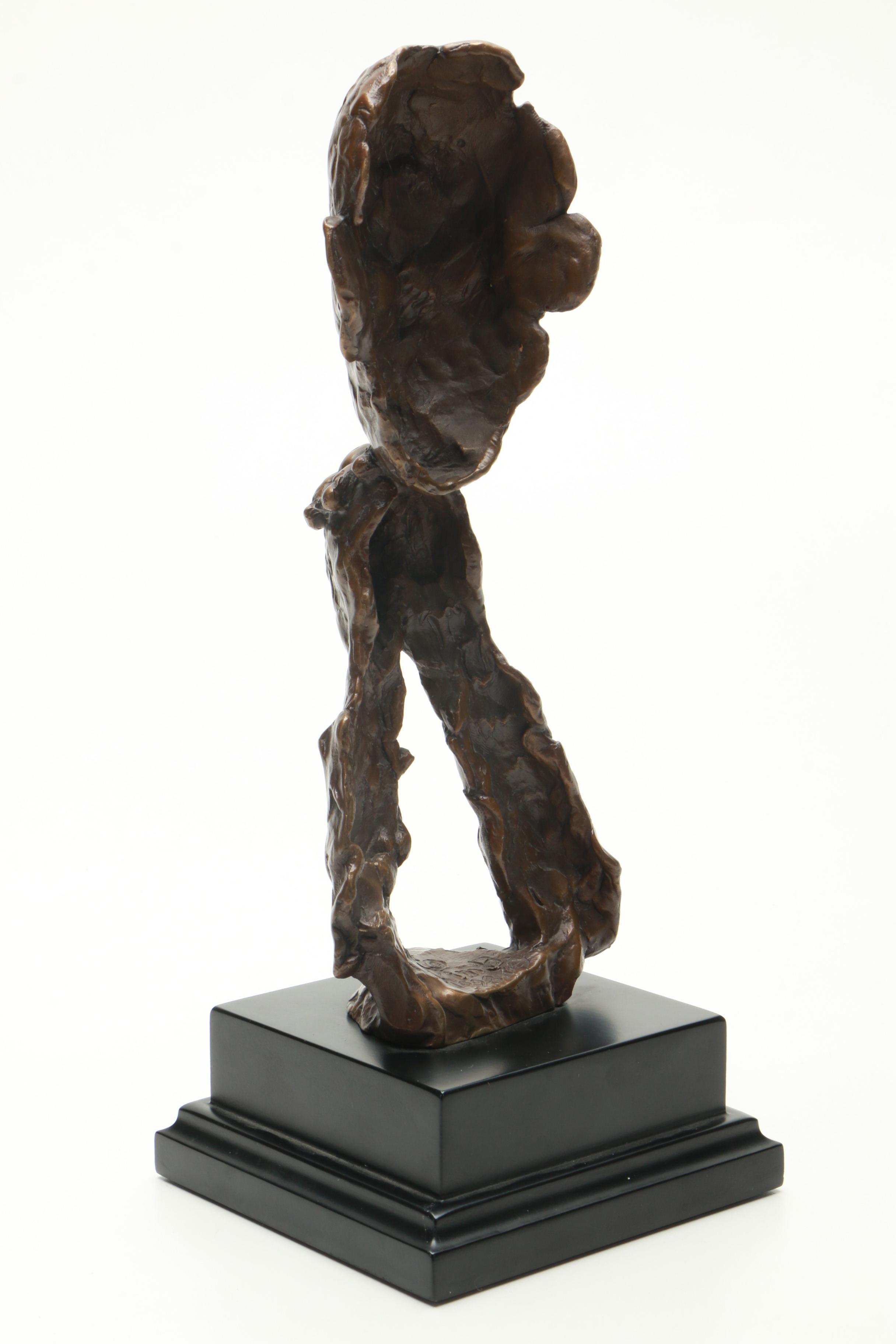 Kim B. Copper Sculpture of Thinking Man
