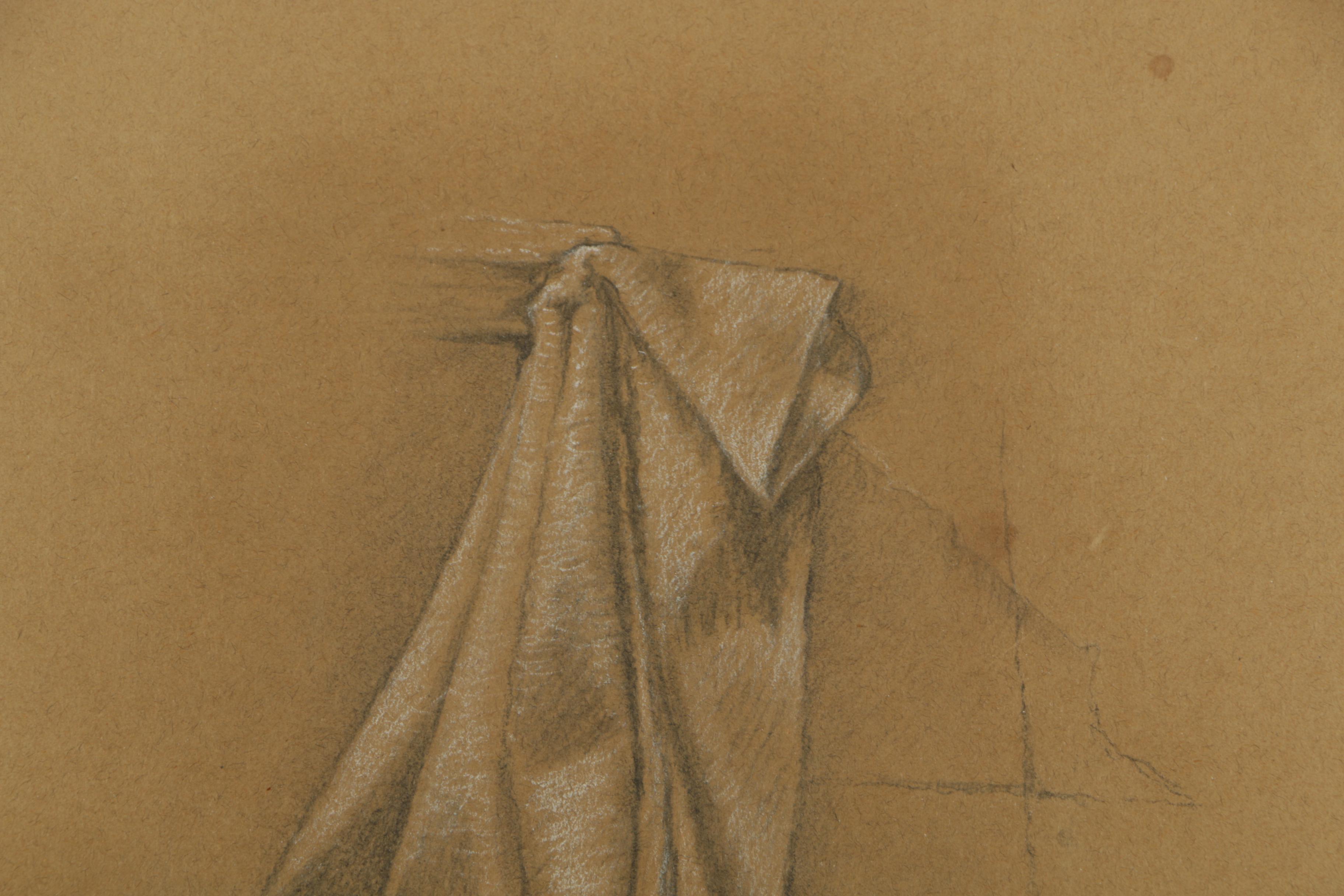 William Gotha 1967 Charcoal Drawing on Paper "Still Life"