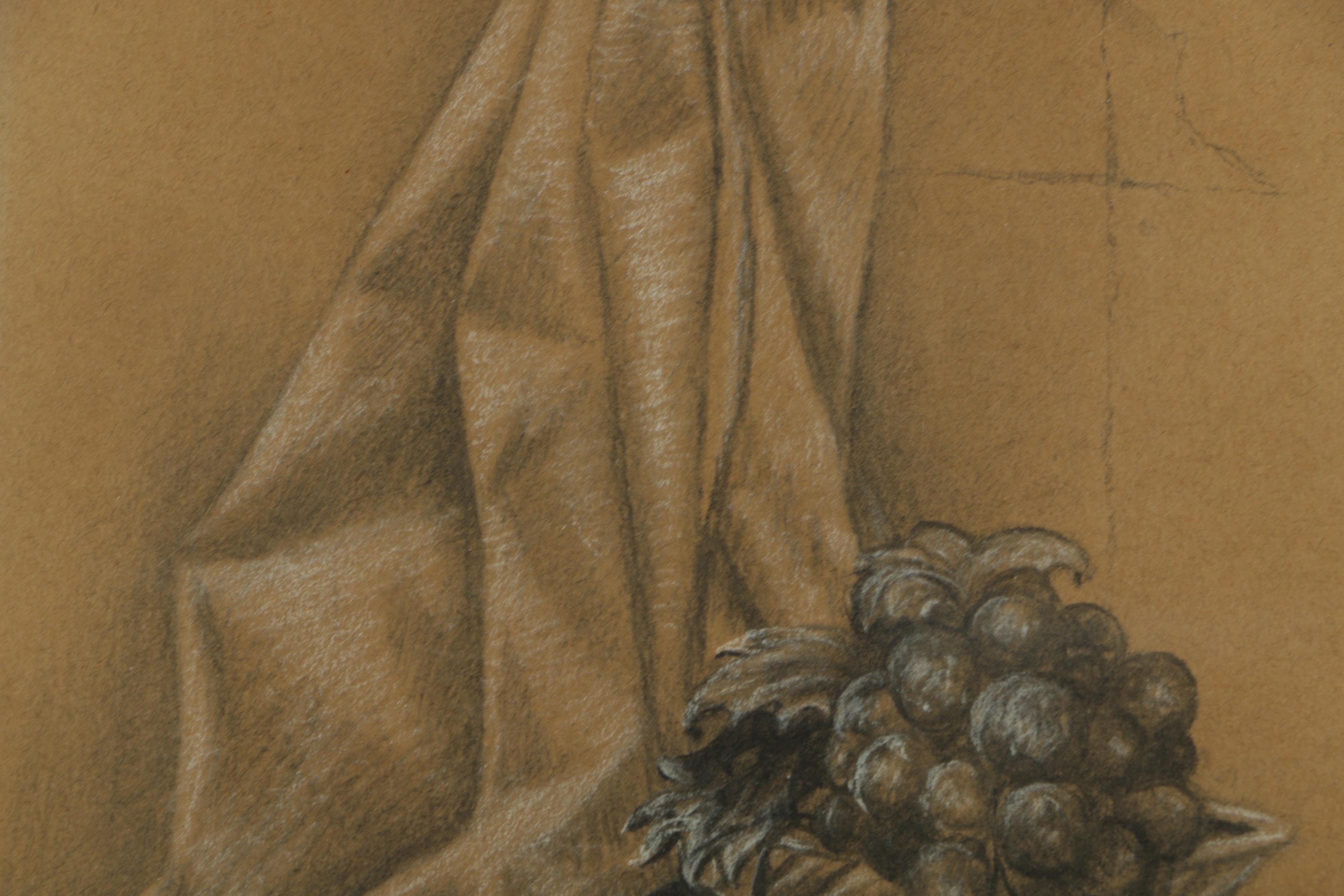 William Gotha 1967 Charcoal Drawing on Paper "Still Life"