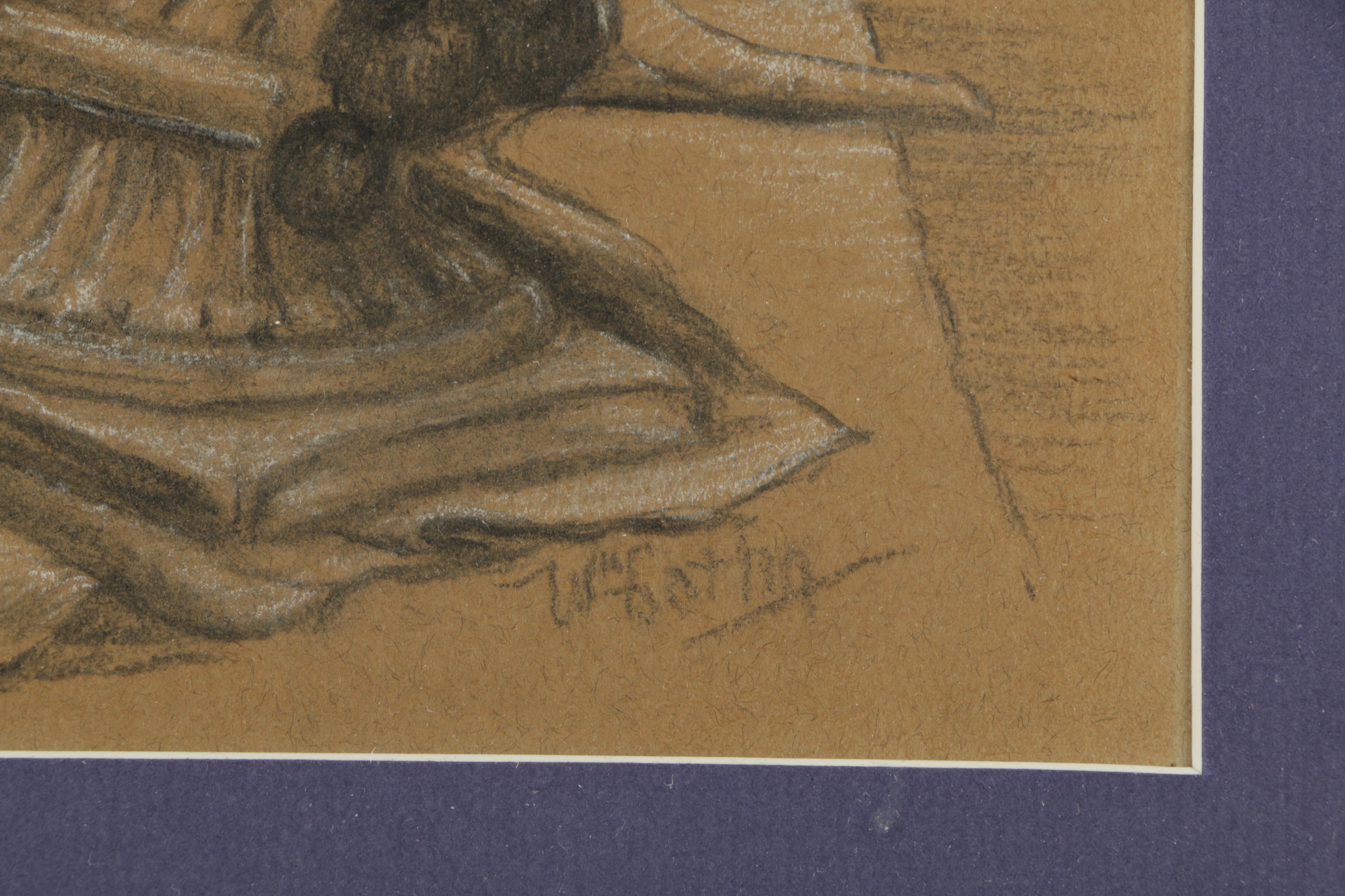 William Gotha 1967 Charcoal Drawing on Paper "Still Life"