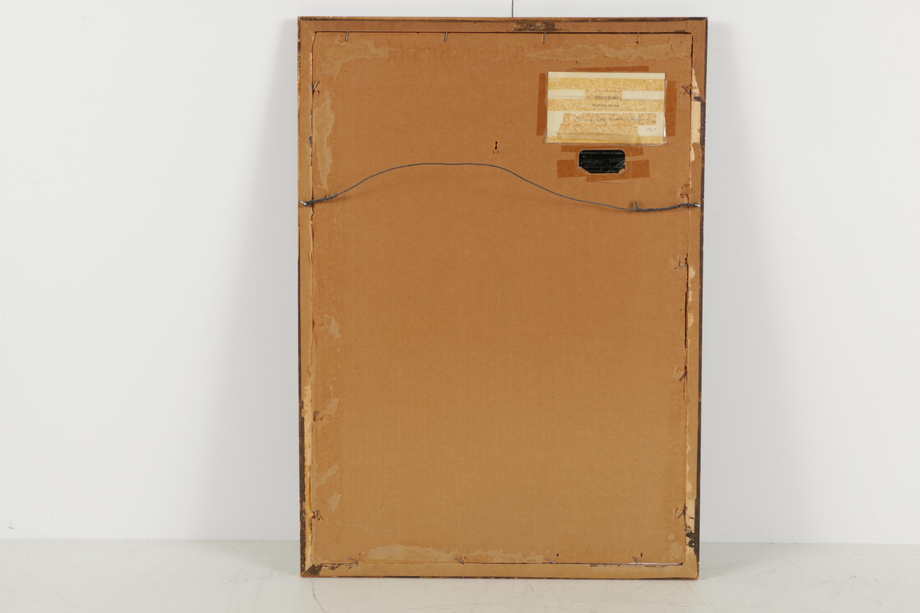 William Gotha 1967 Charcoal Drawing on Paper "Still Life"