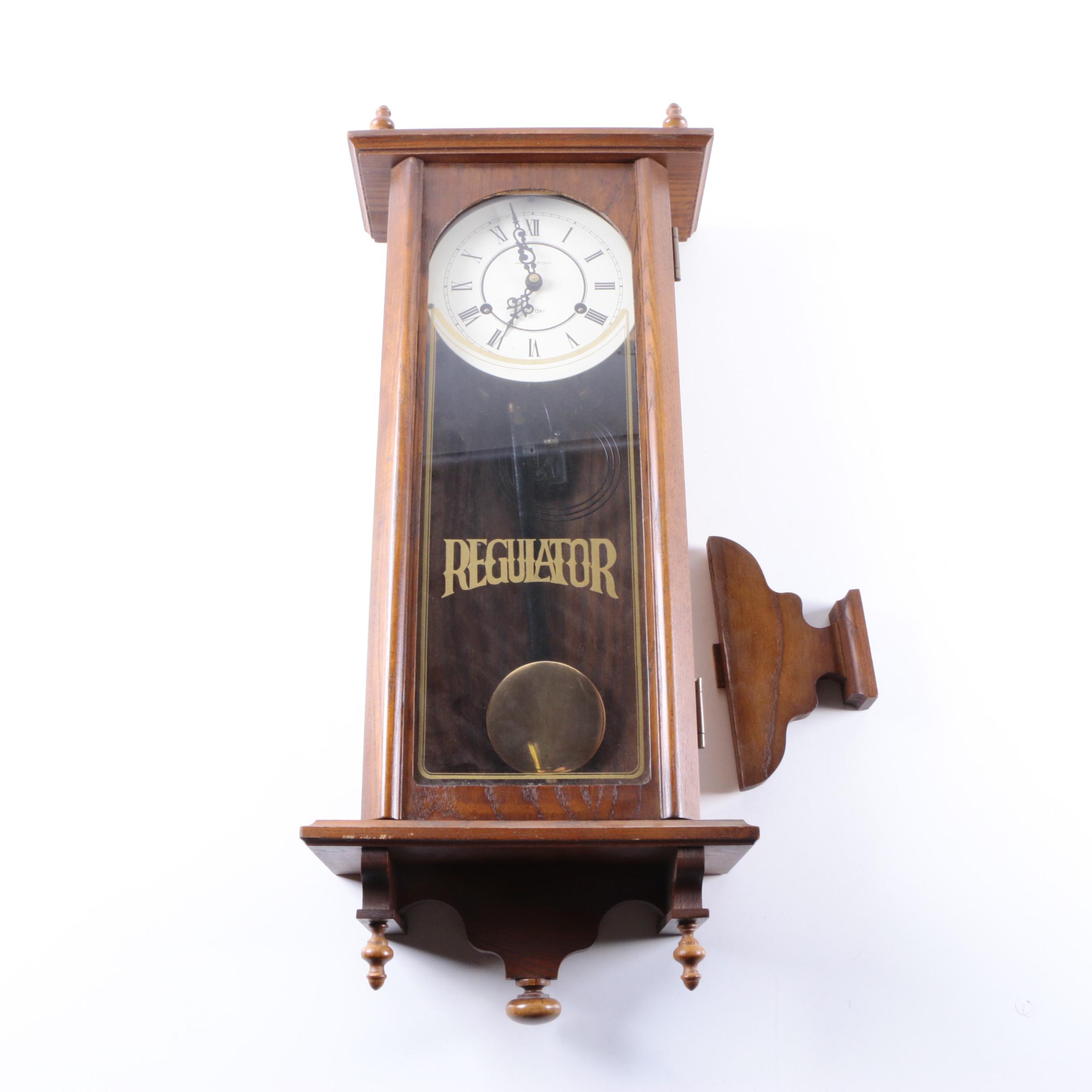 Hamilton Wooden Pendulum Wall Clock