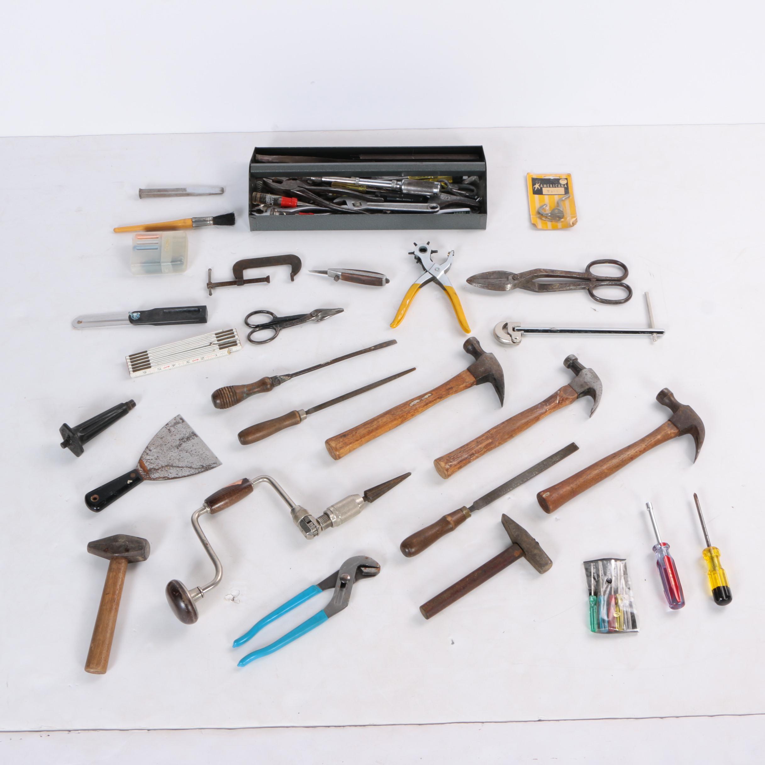 Vintage Craftsman Toolbox with Tools