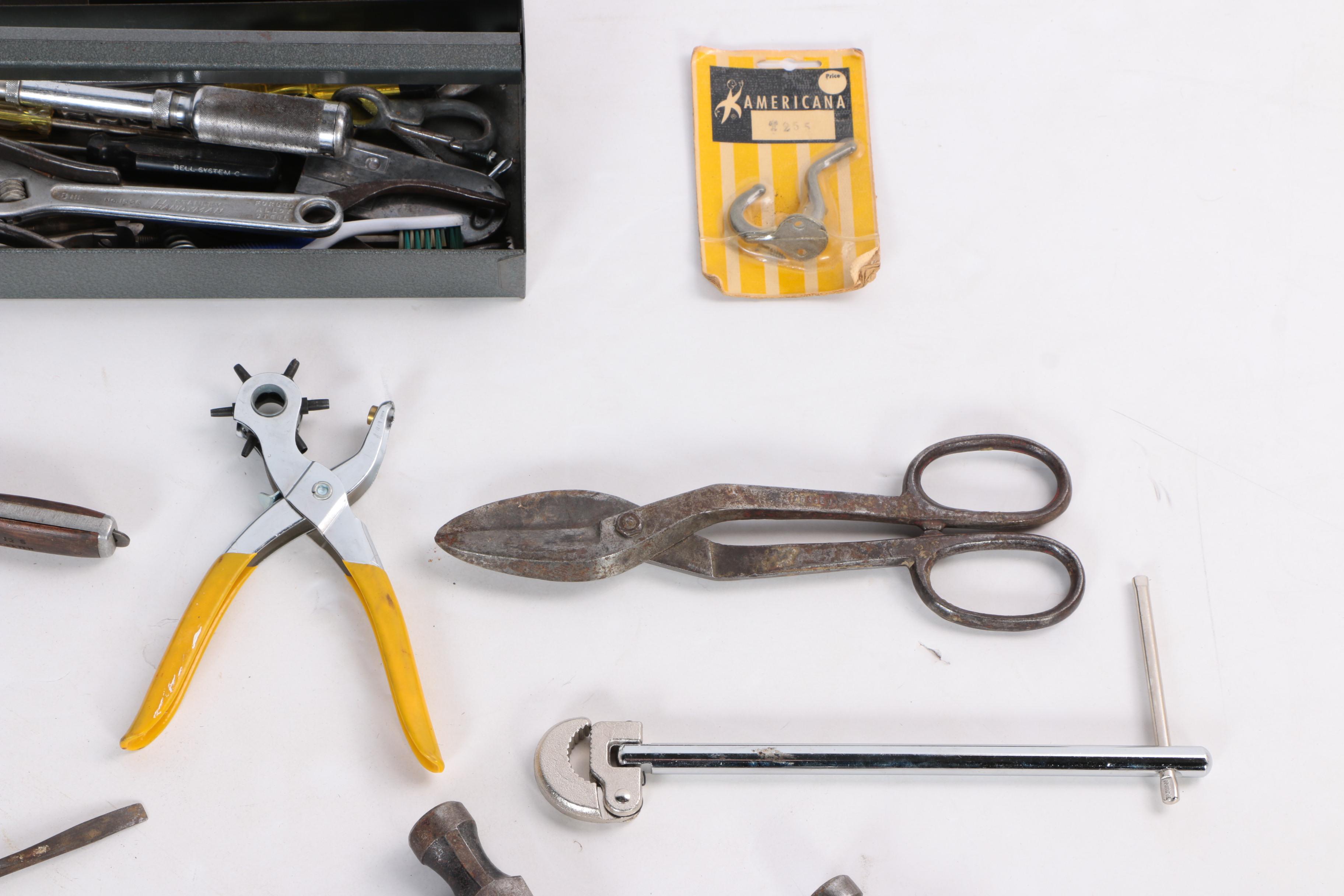 Vintage Craftsman Toolbox with Tools