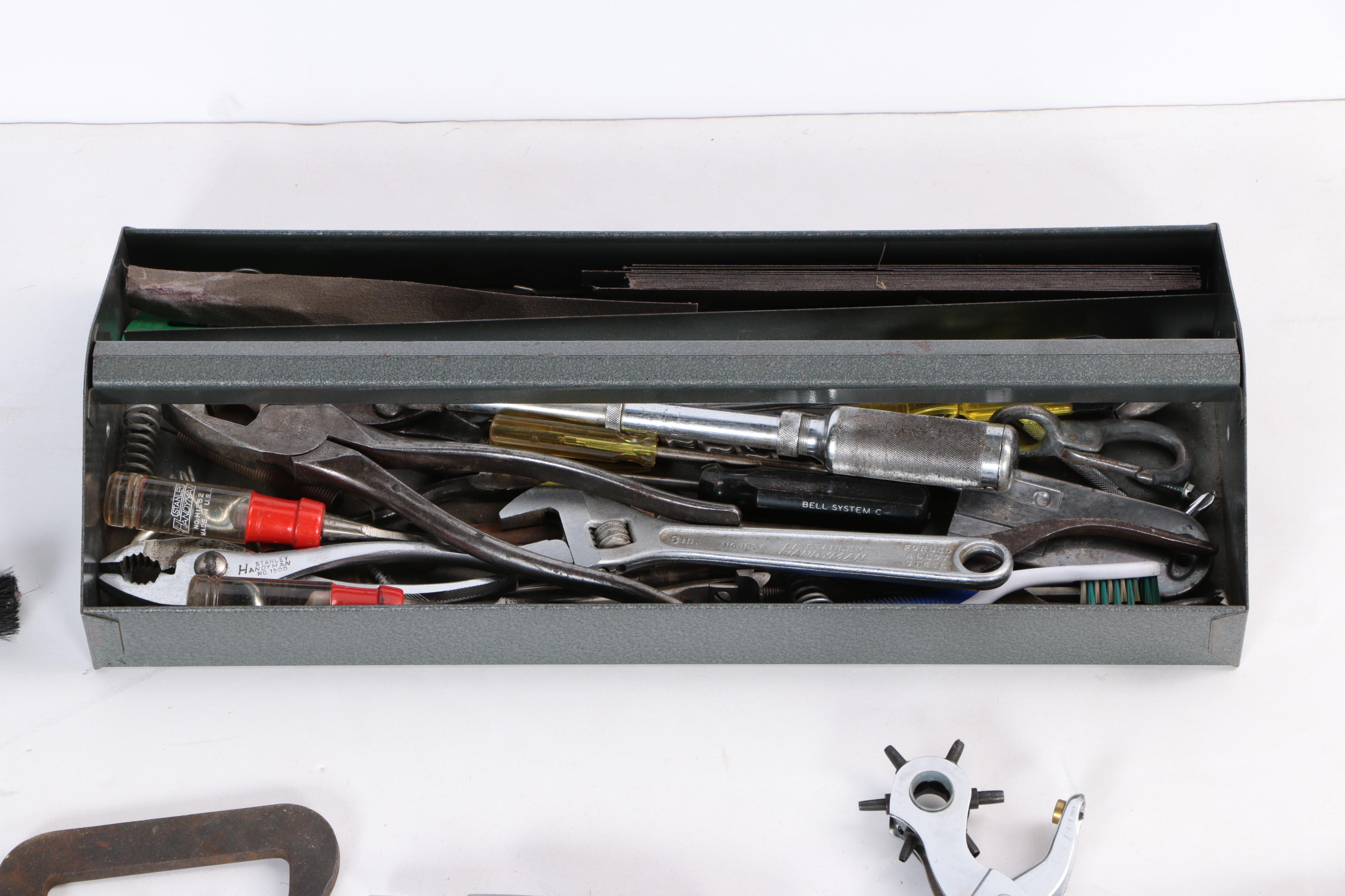 Vintage Craftsman Toolbox with Tools