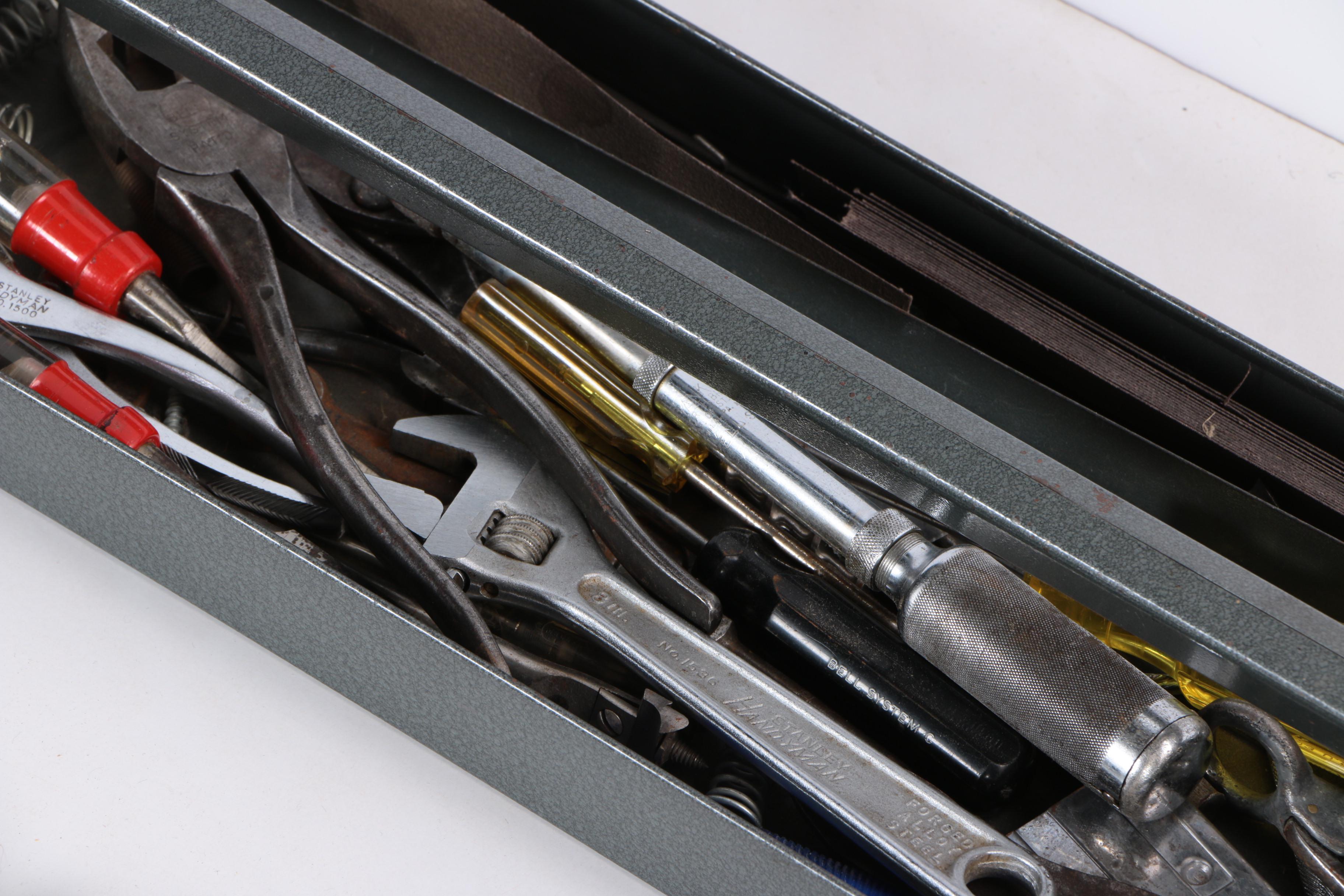 Vintage Craftsman Toolbox with Tools