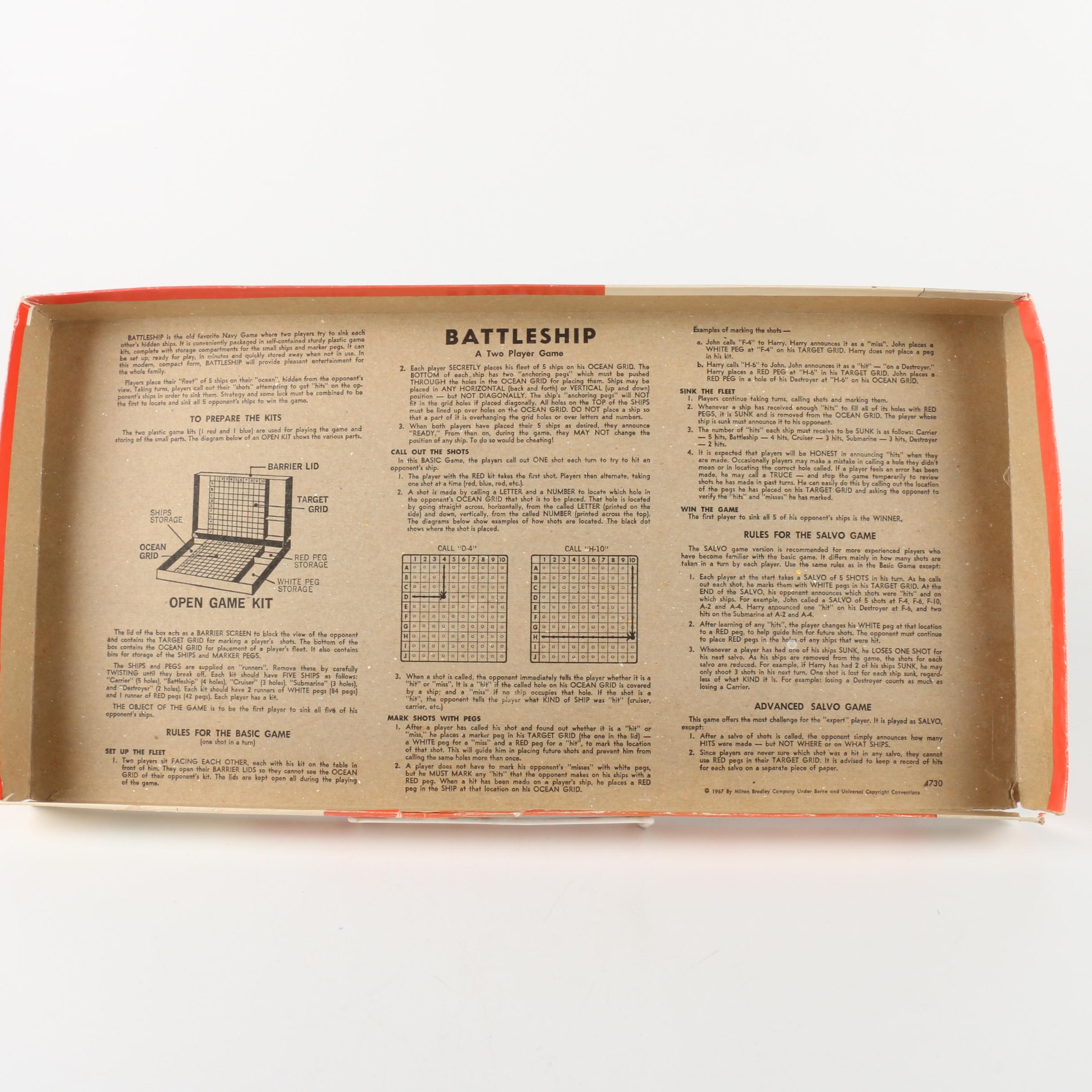 Vintage Milton Bradley Battleship Board Game