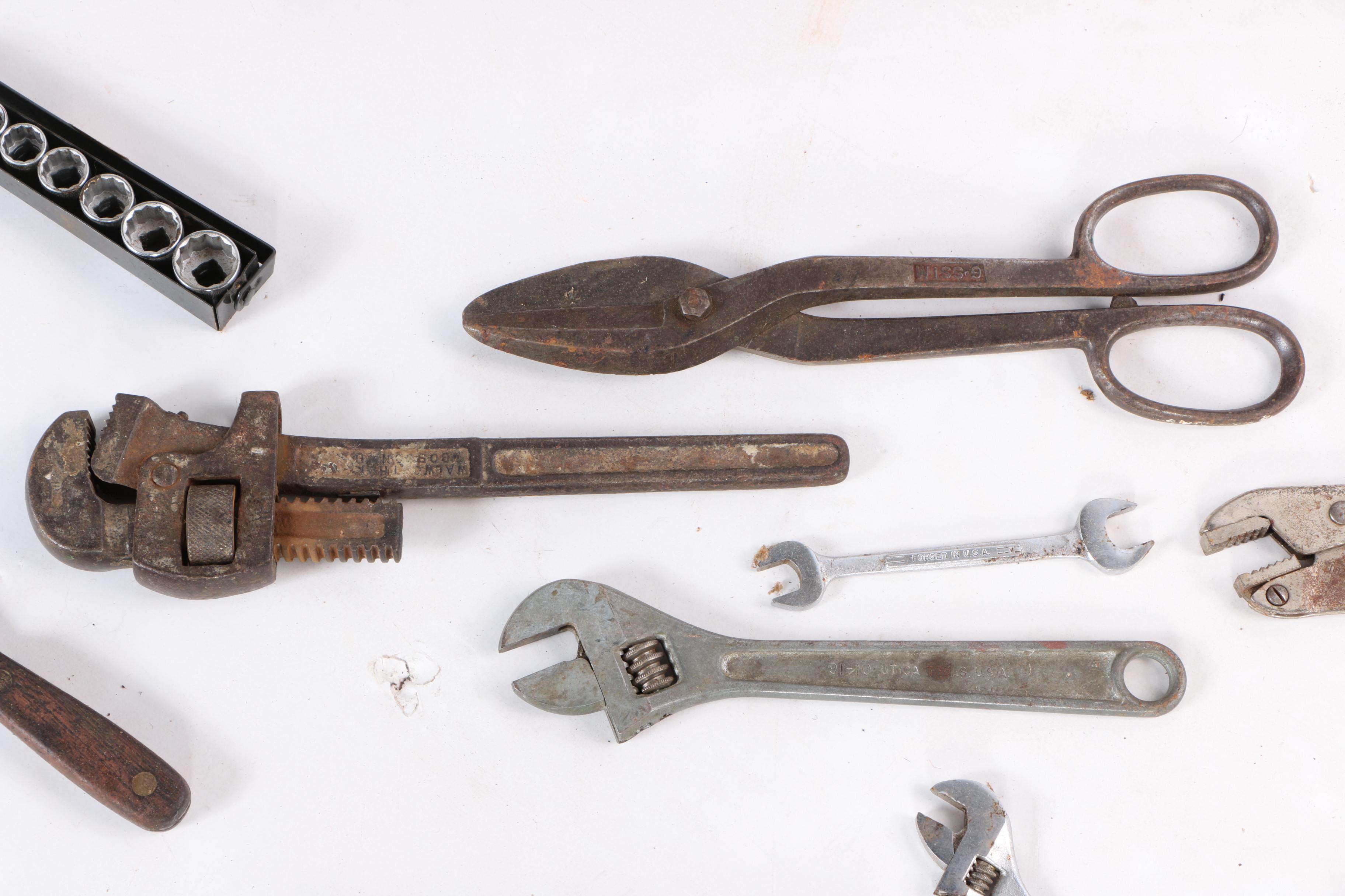Vintage Craftsman Toolbox with Tools