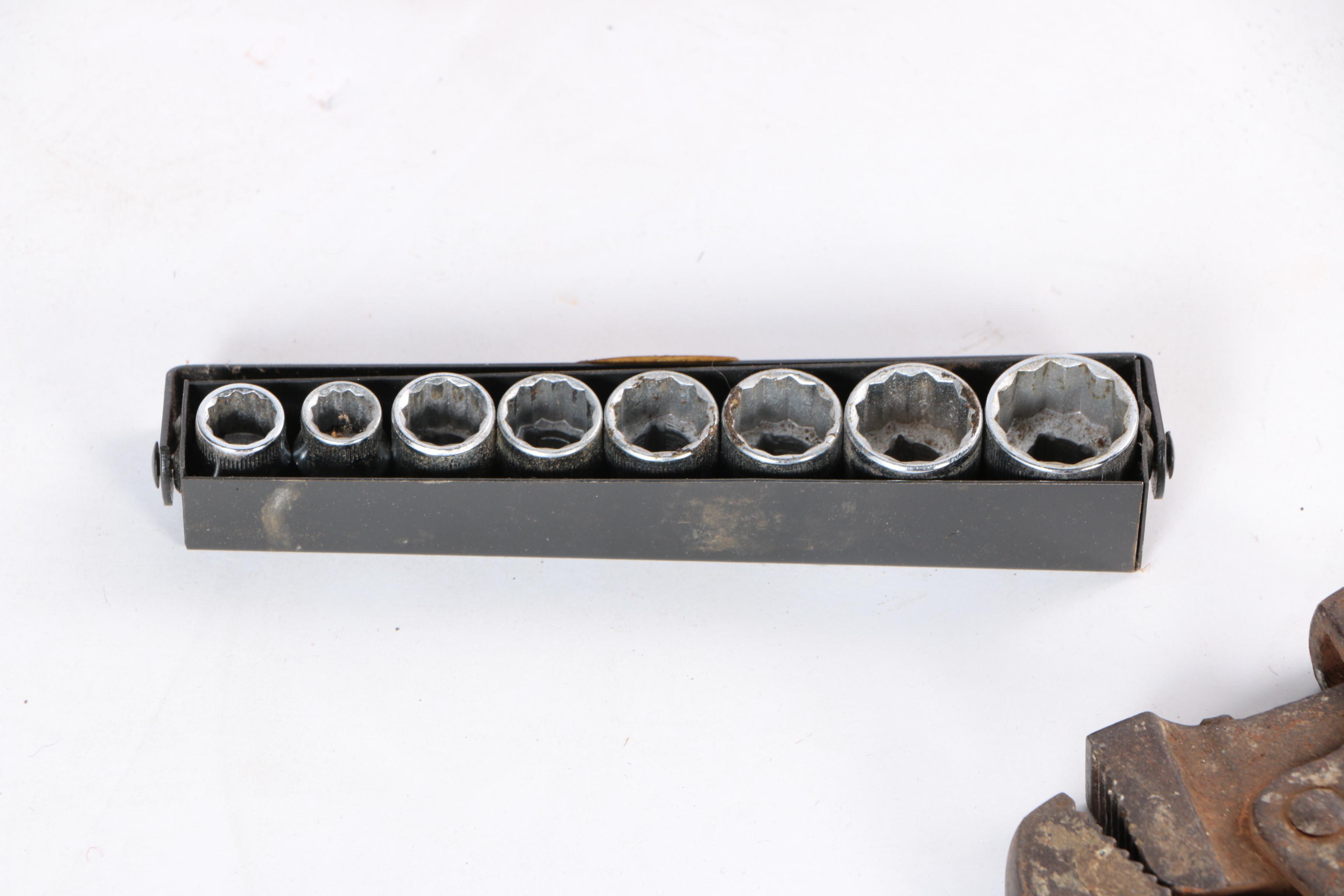 Vintage Craftsman Toolbox with Tools