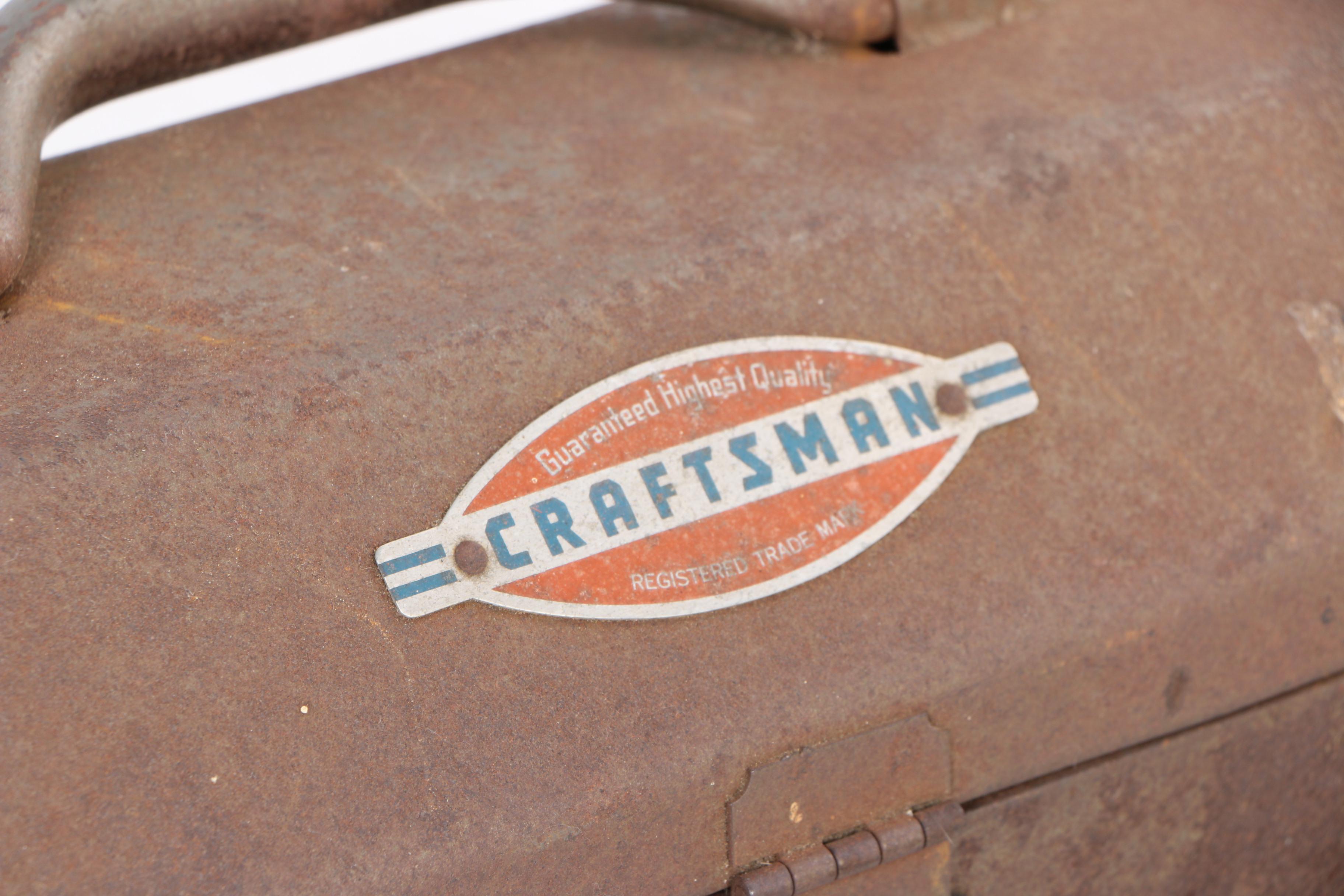 Vintage Craftsman Toolbox with Tools