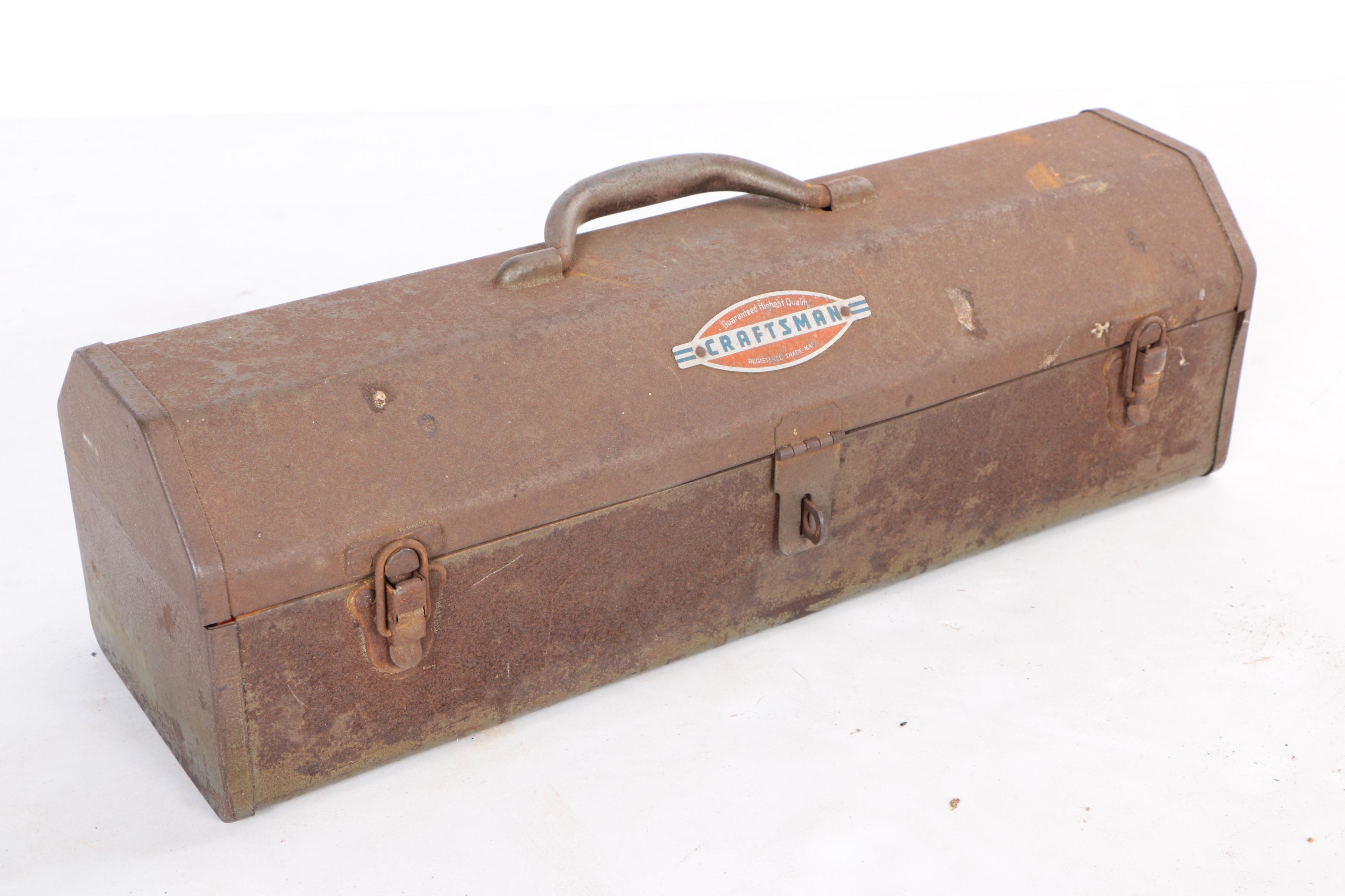 Vintage Craftsman Toolbox with Tools