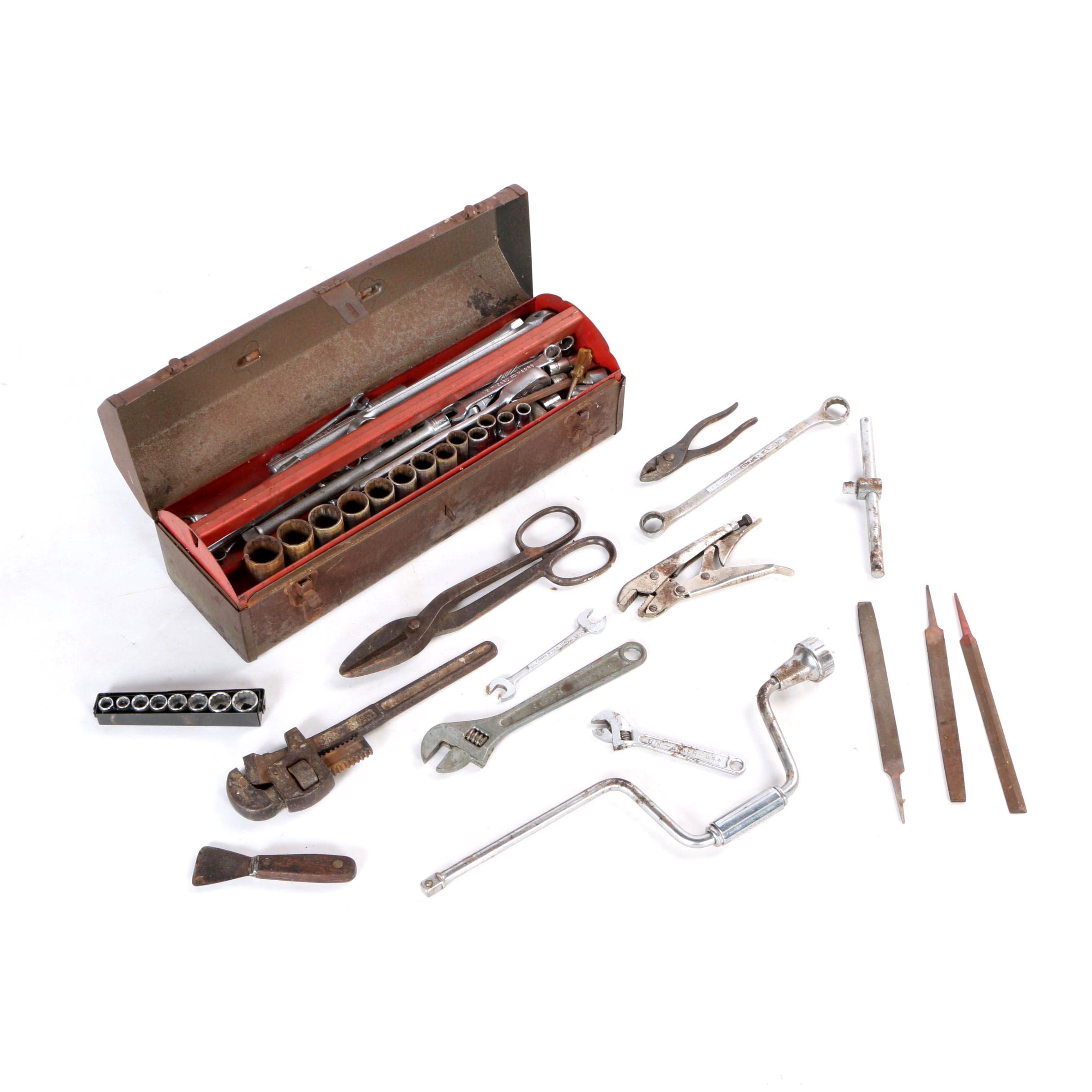 Vintage Craftsman Toolbox with Tools