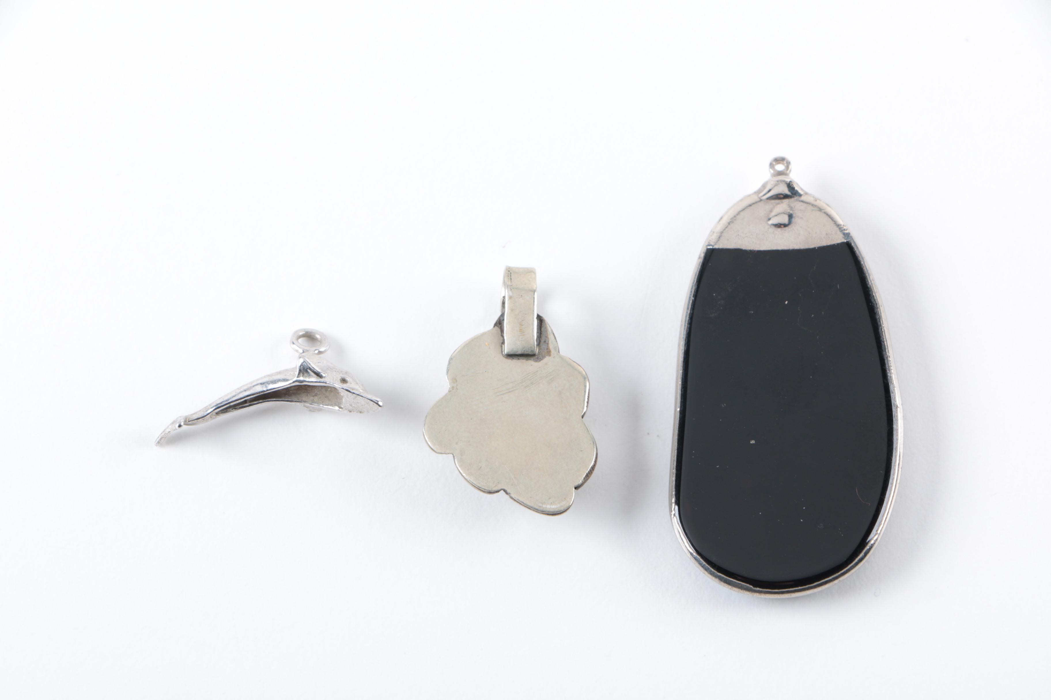 Silver Tone Mesoamerican Warrior Face Bracelets with Assorted Jewelry