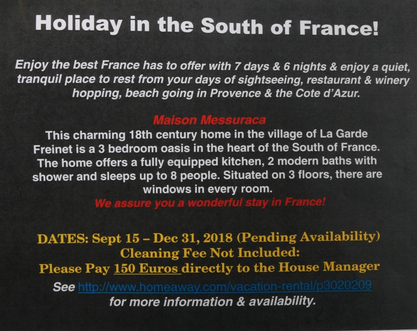 Holiday in the South of France, 7 Days and 6 Nights