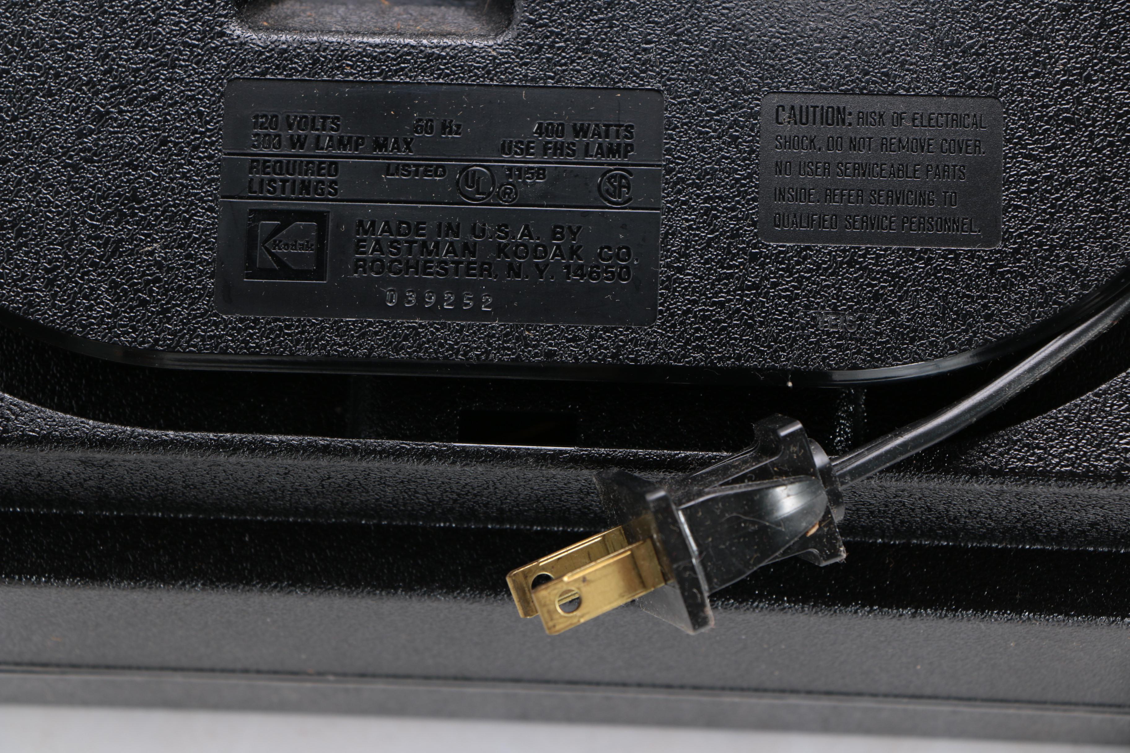 Vintage Kodak Carousel Projector with Da-Lite Projection Screen