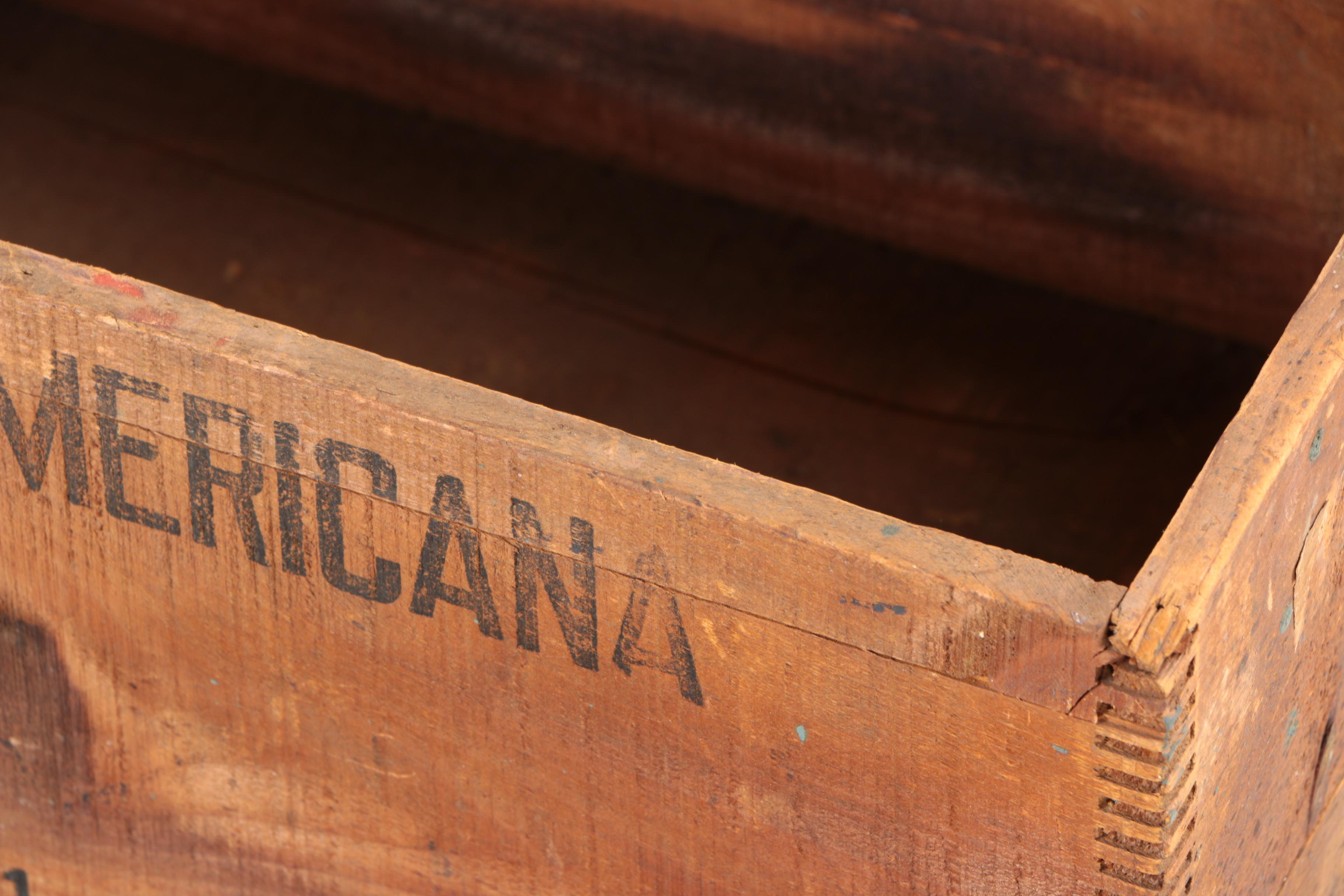 Vintage Wooden "Encyclopedia Americana" Crate