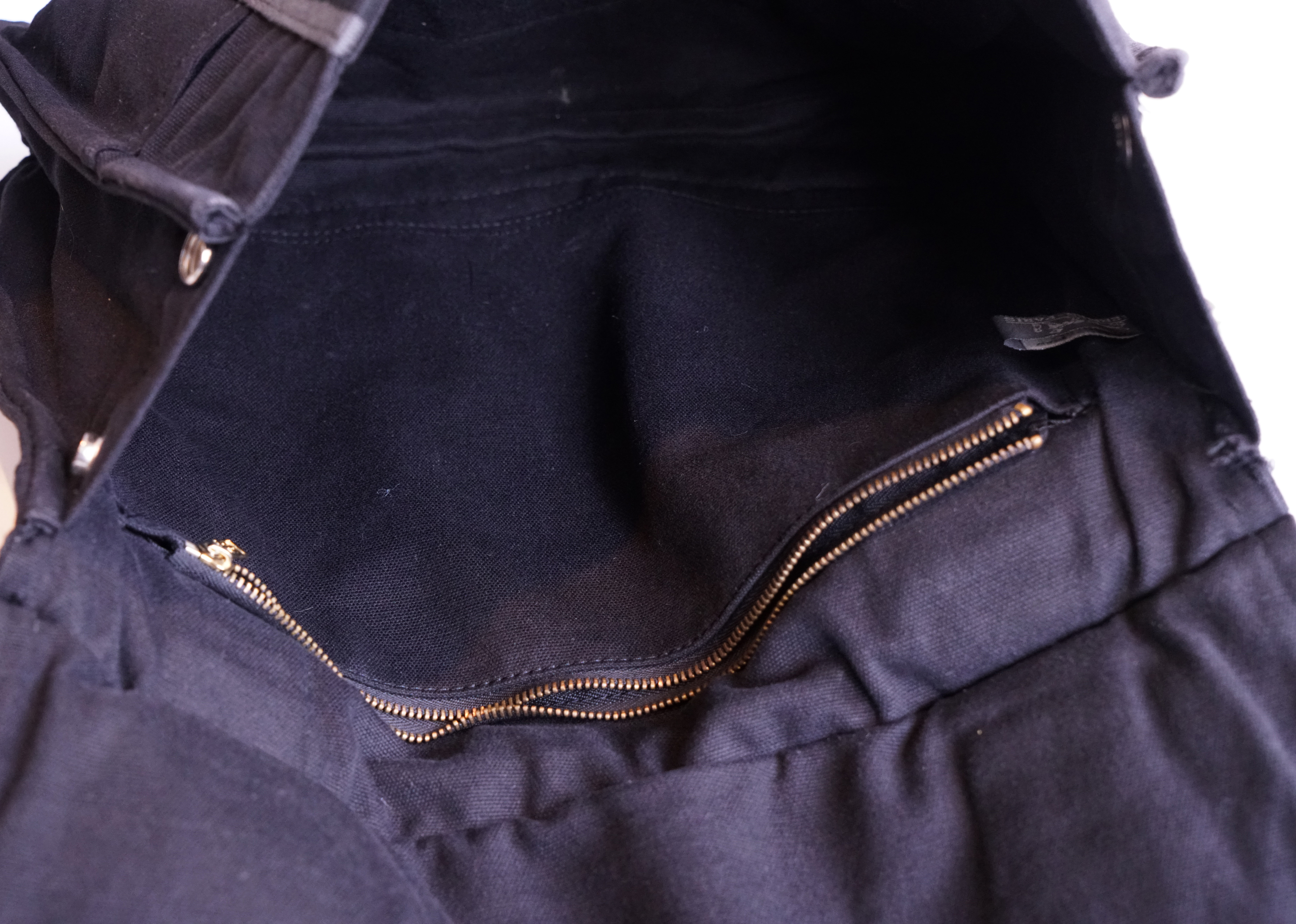 Hermes Men's Black and Grey Toile Canvas Messenger Bag