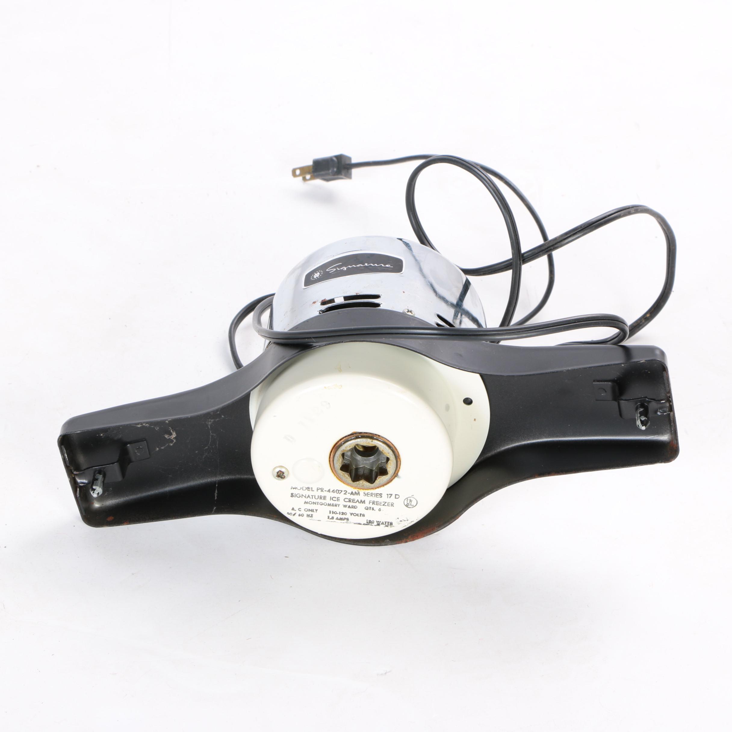 Montgomery Wards Signature Electric Ice-Cream Maker