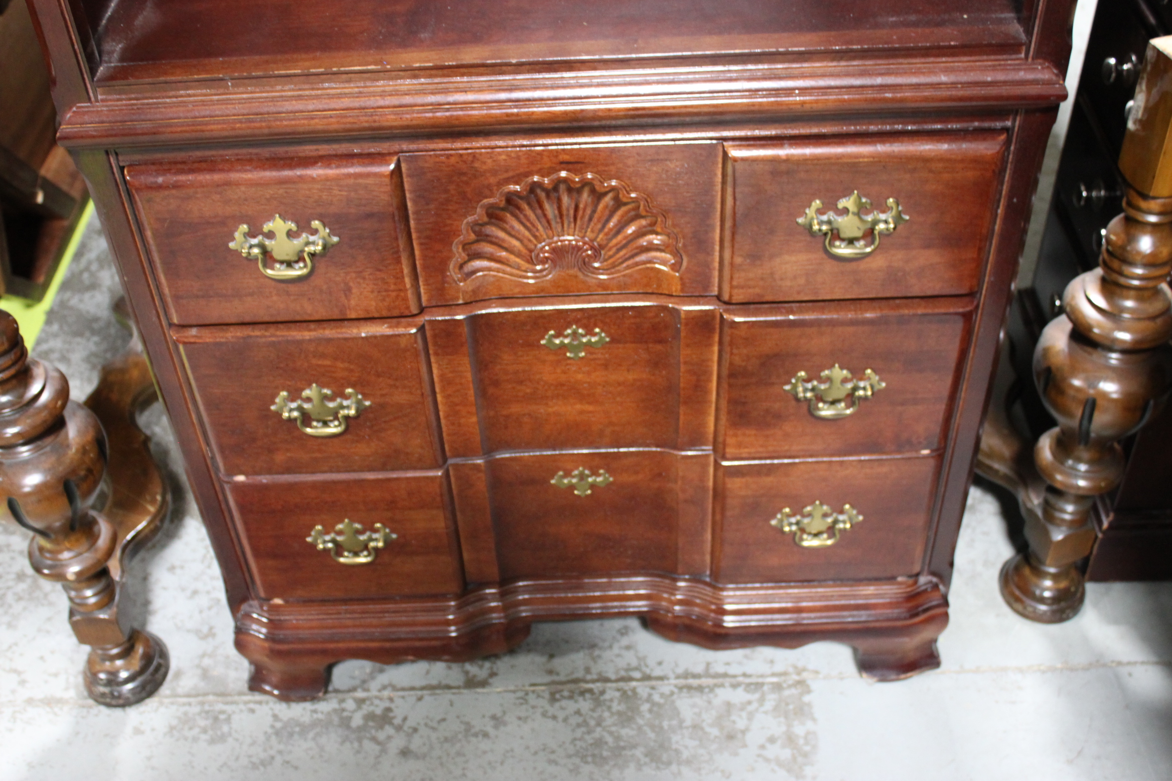 Vintage Queen Anne Style China Cabinet