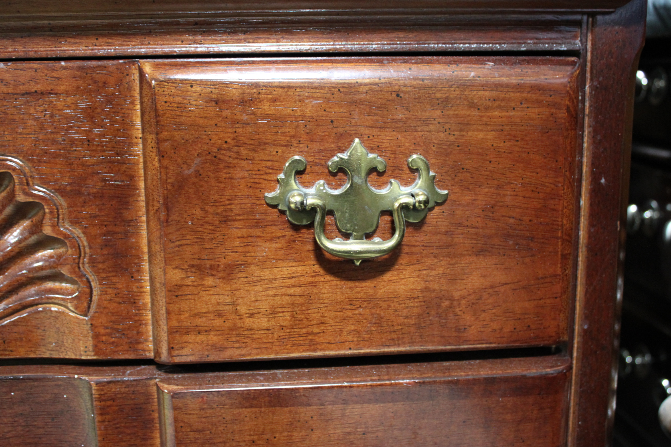 Vintage Queen Anne Style China Cabinet