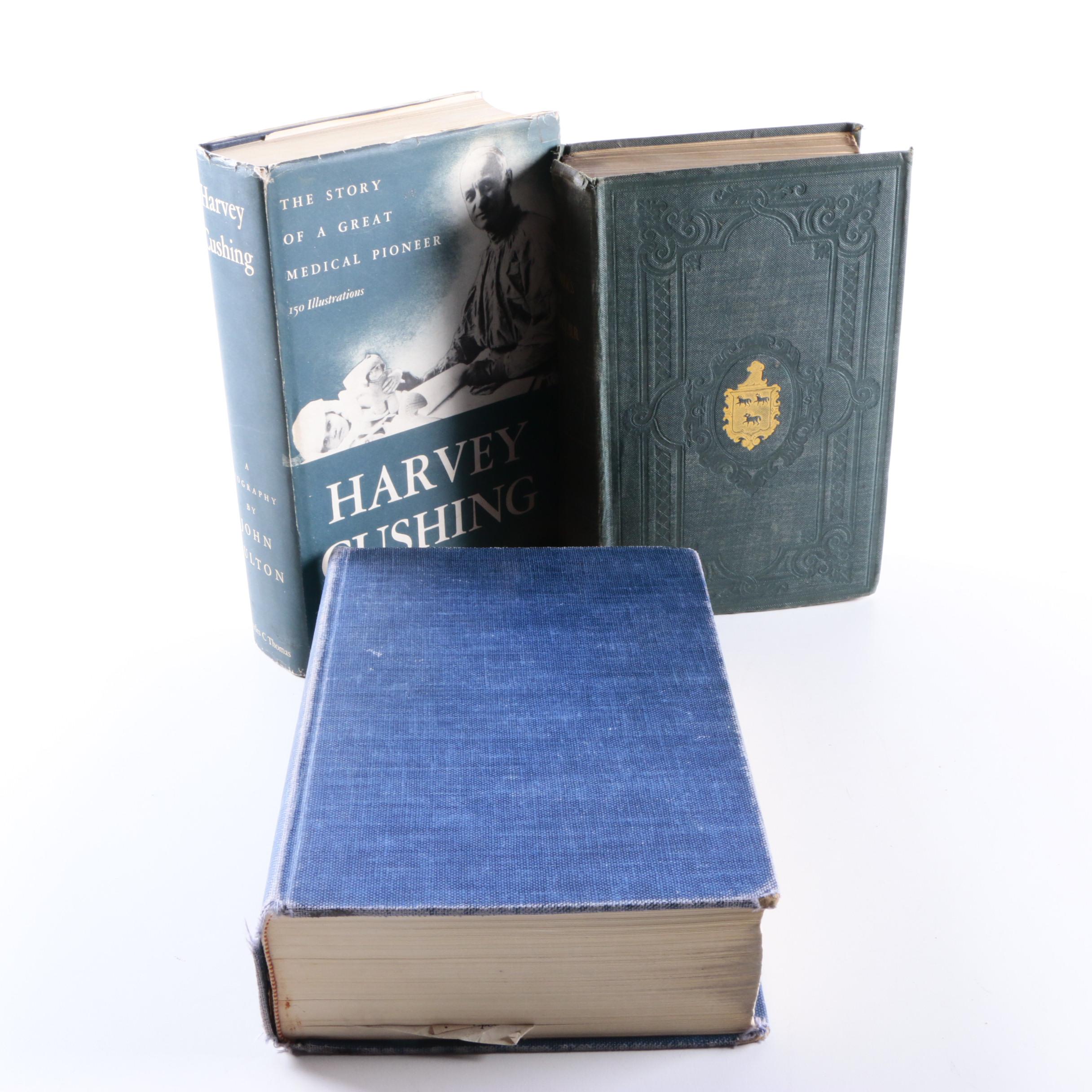 Assortment of Vintage Books on the History of Medicine