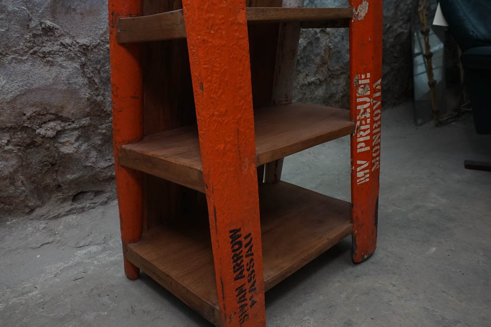 Repurposed Lifeboat Oar Bookshelf