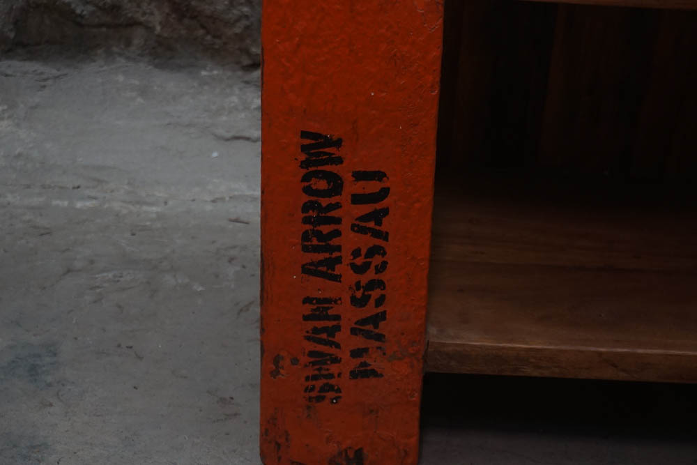 Repurposed Lifeboat Oar Bookshelf