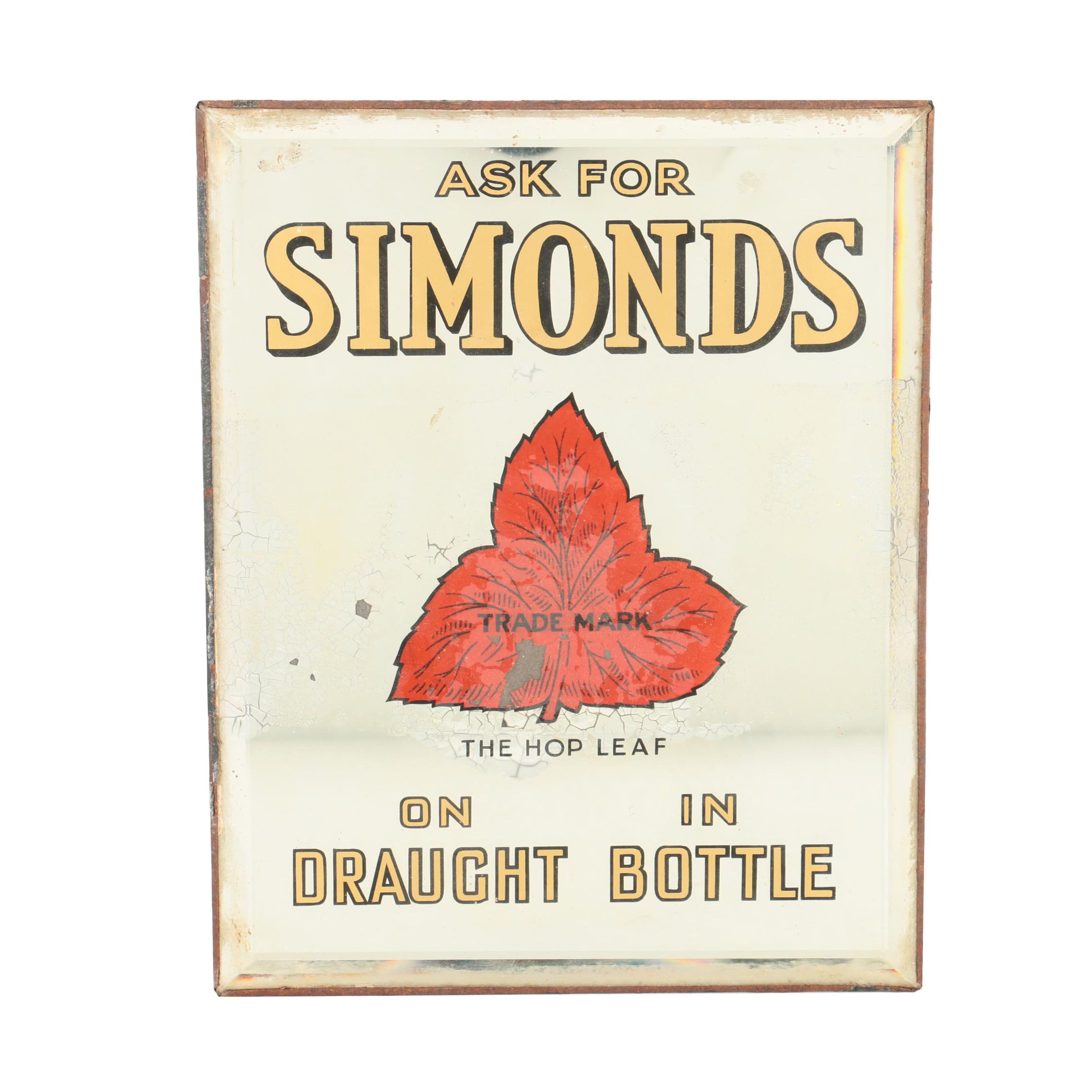 Vintage Simonds Hopleaf Advertising Mirror