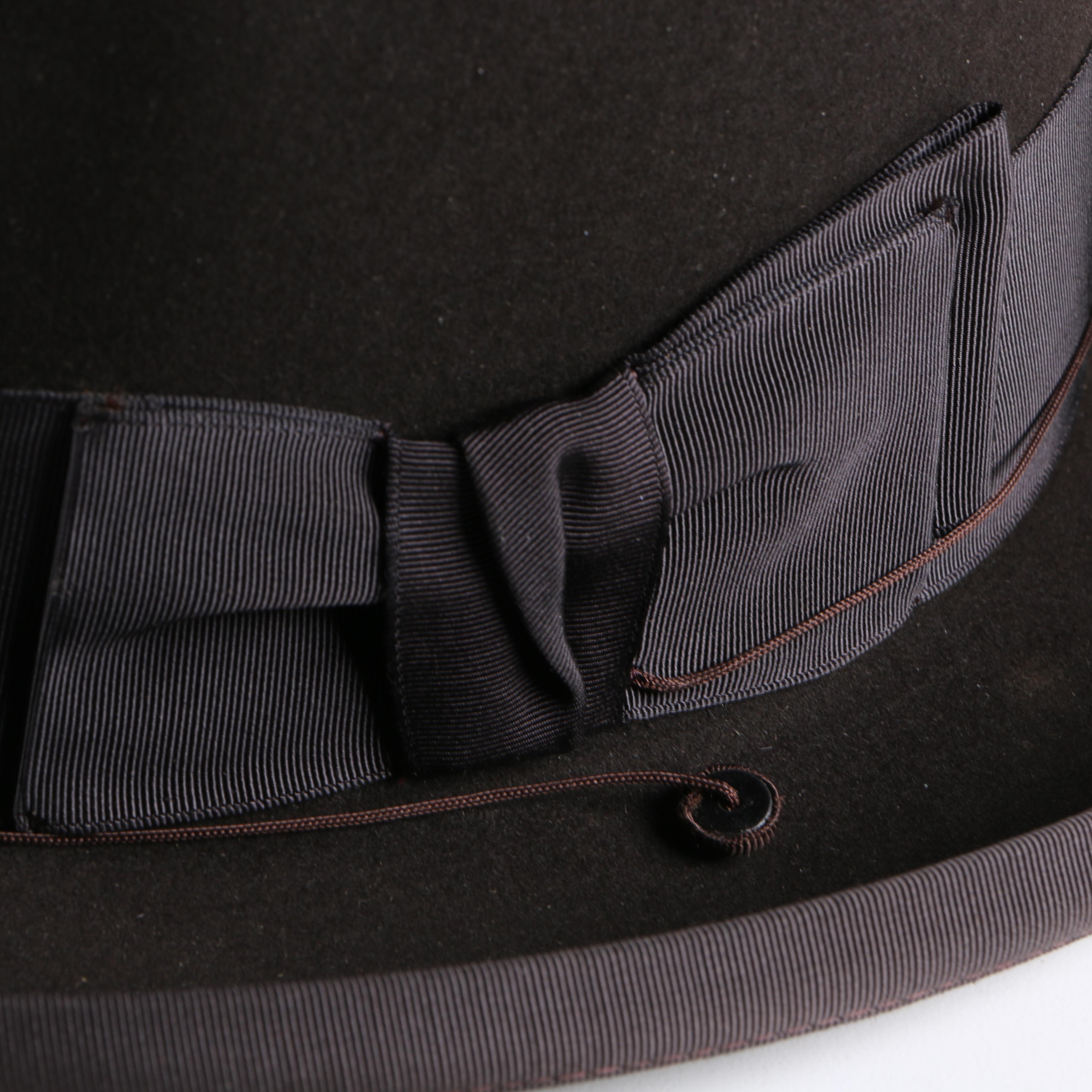 Vintage Disney Felted Fur Trilby Hat and Hatbox