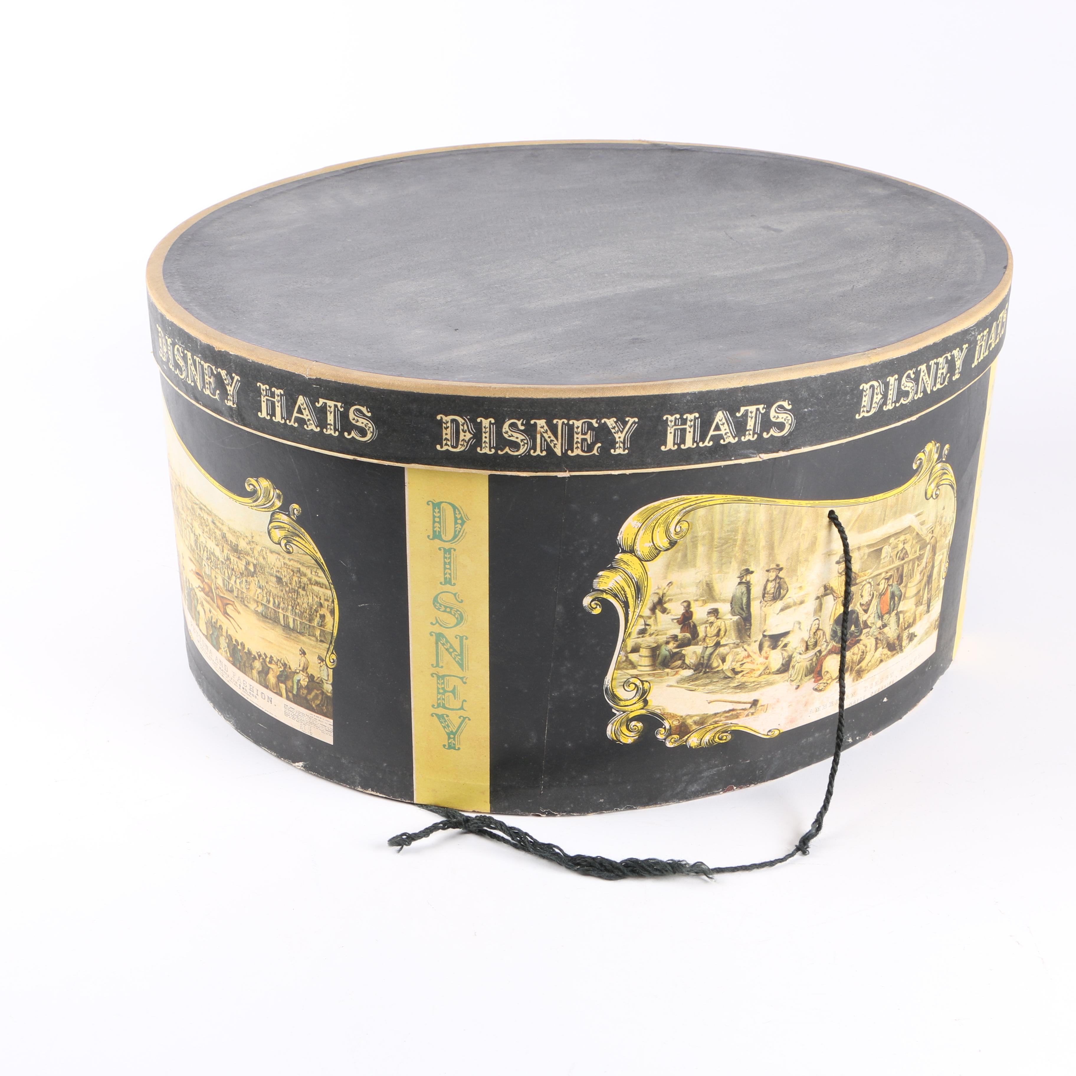 Vintage Disney Felted Fur Trilby Hat and Hatbox