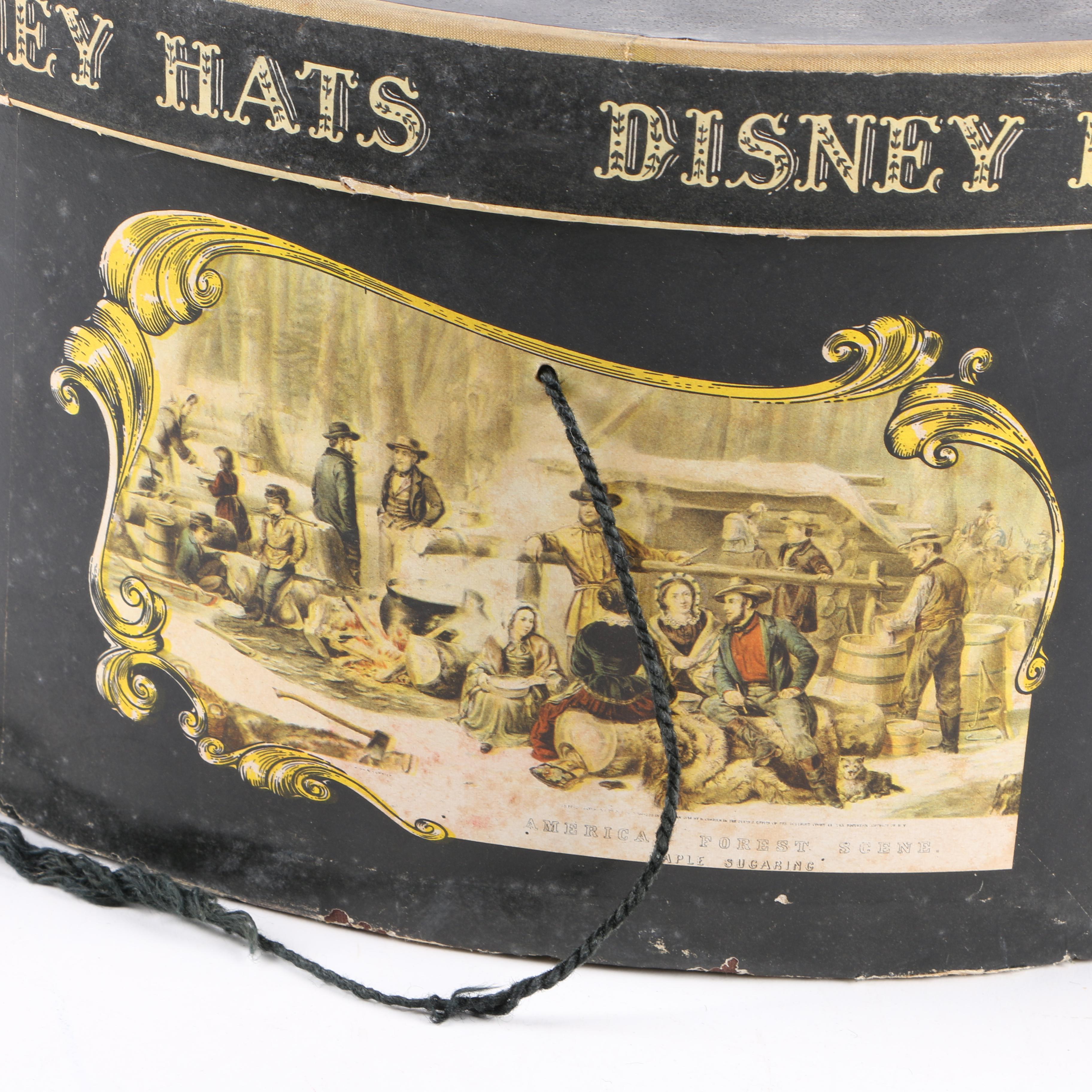 Vintage Disney Felted Fur Trilby Hat and Hatbox