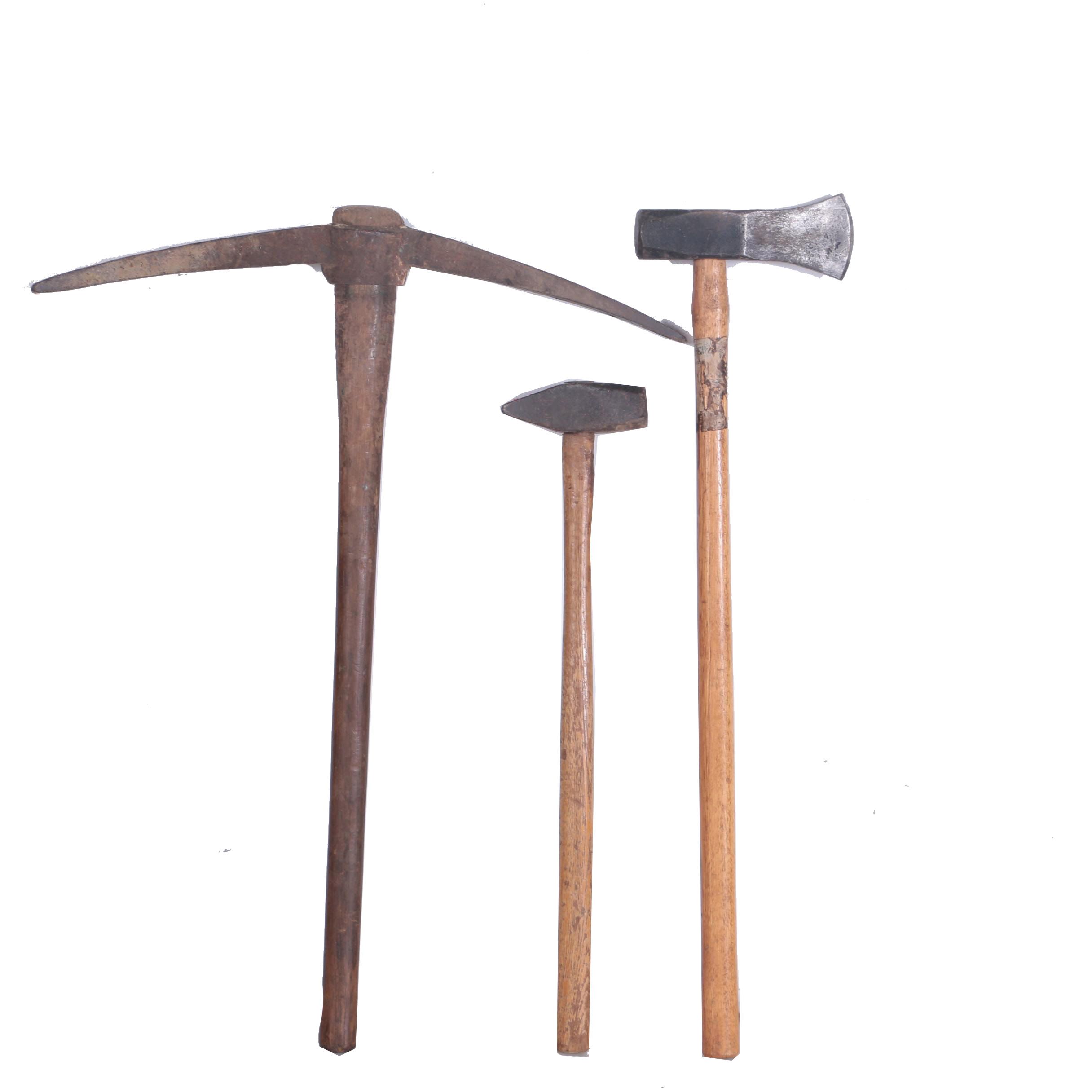 Stonemason's Hammer, Pickaxe and Felling Axe