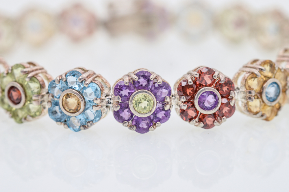 Sterling Silver Gemstone Bracelet