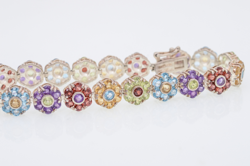 Sterling Silver Gemstone Bracelet