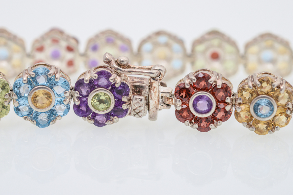 Sterling Silver Gemstone Bracelet