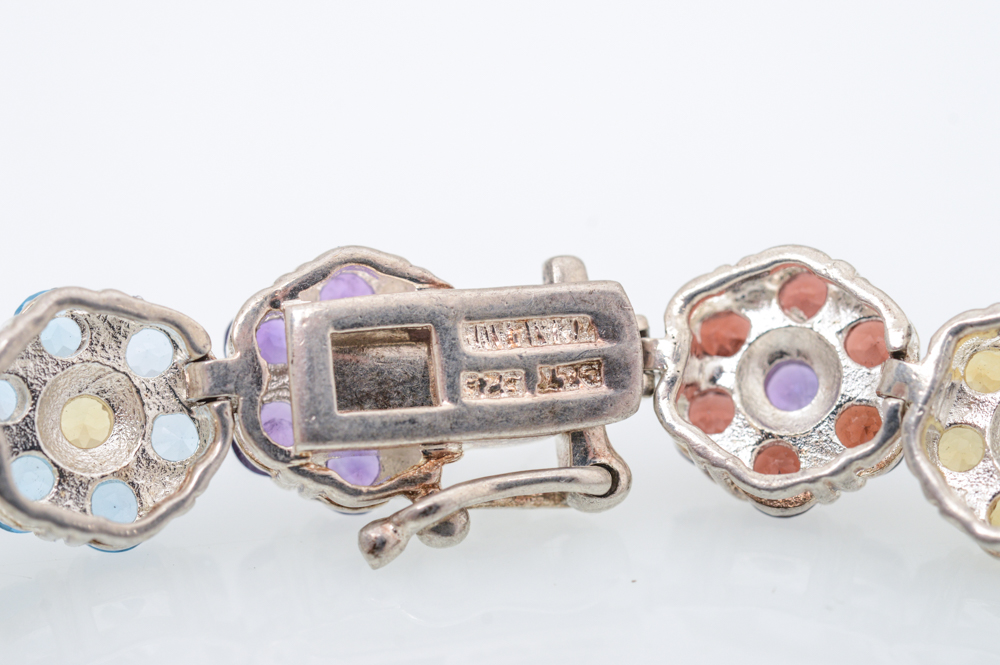 Sterling Silver Gemstone Bracelet