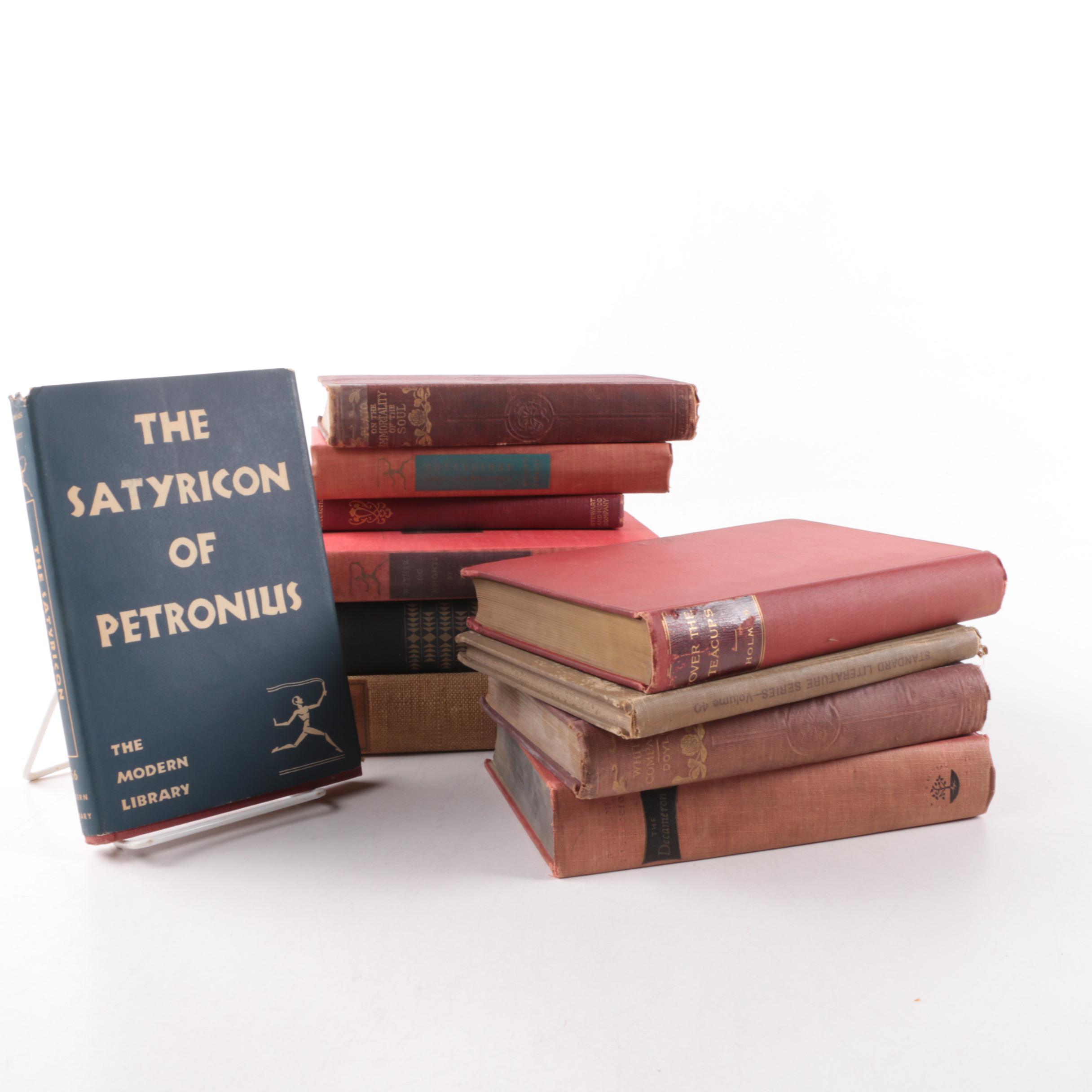 Collection of Hardbound Classics Including "Doctor Faustus" and "The Decamaron"