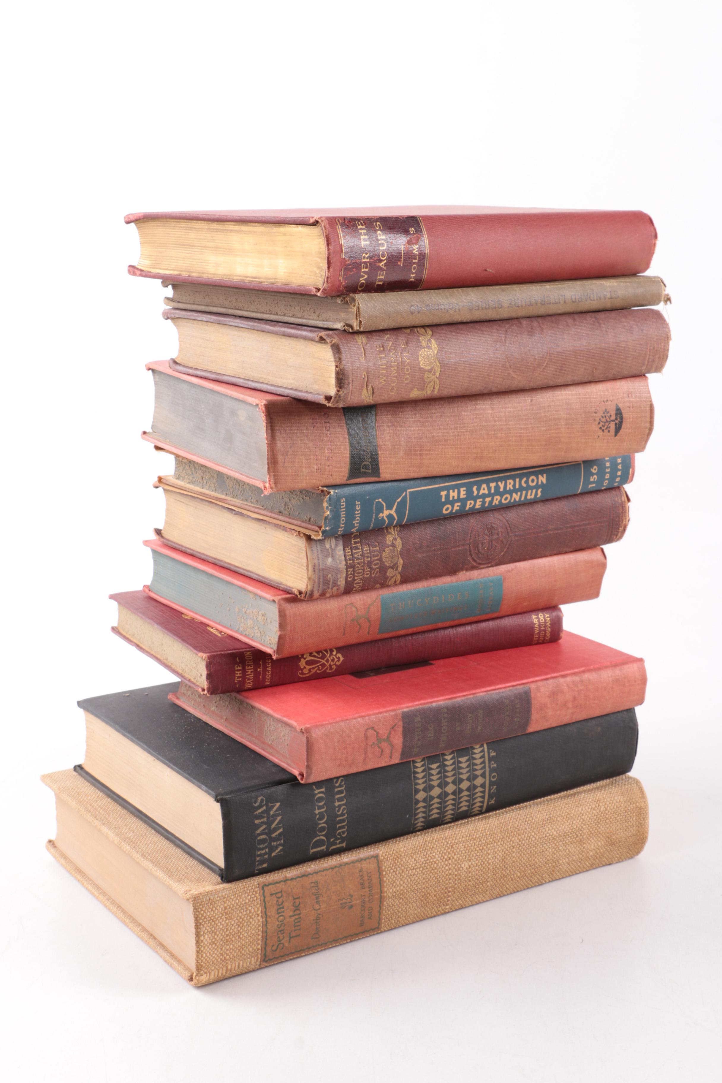 Collection of Hardbound Classics Including "Doctor Faustus" and "The Decamaron"