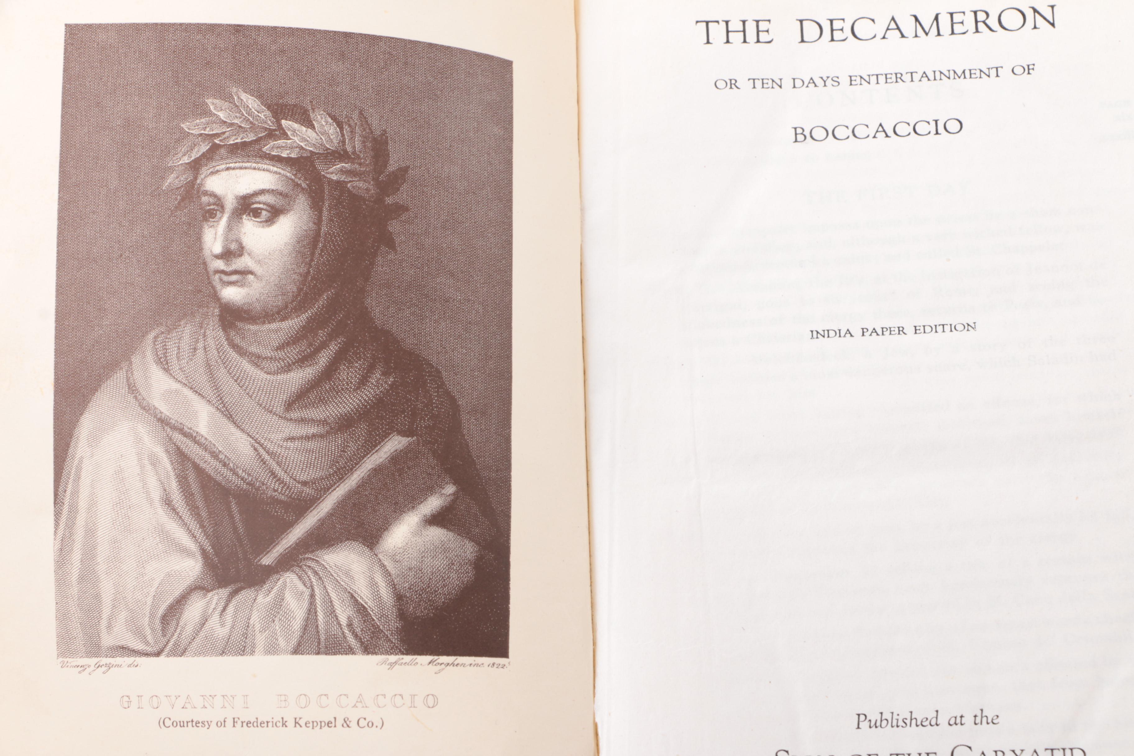 Collection of Hardbound Classics Including "Doctor Faustus" and "The Decamaron"