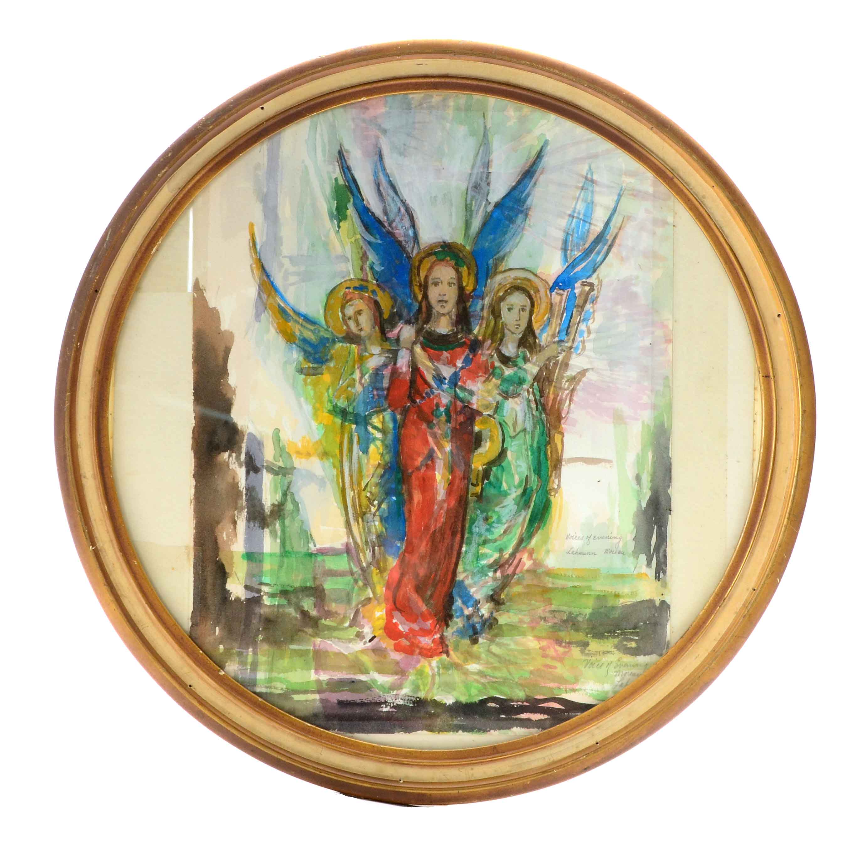 Robert Lahmann Watercolor Copy Painting of "The Voices of Evening" by Moreau