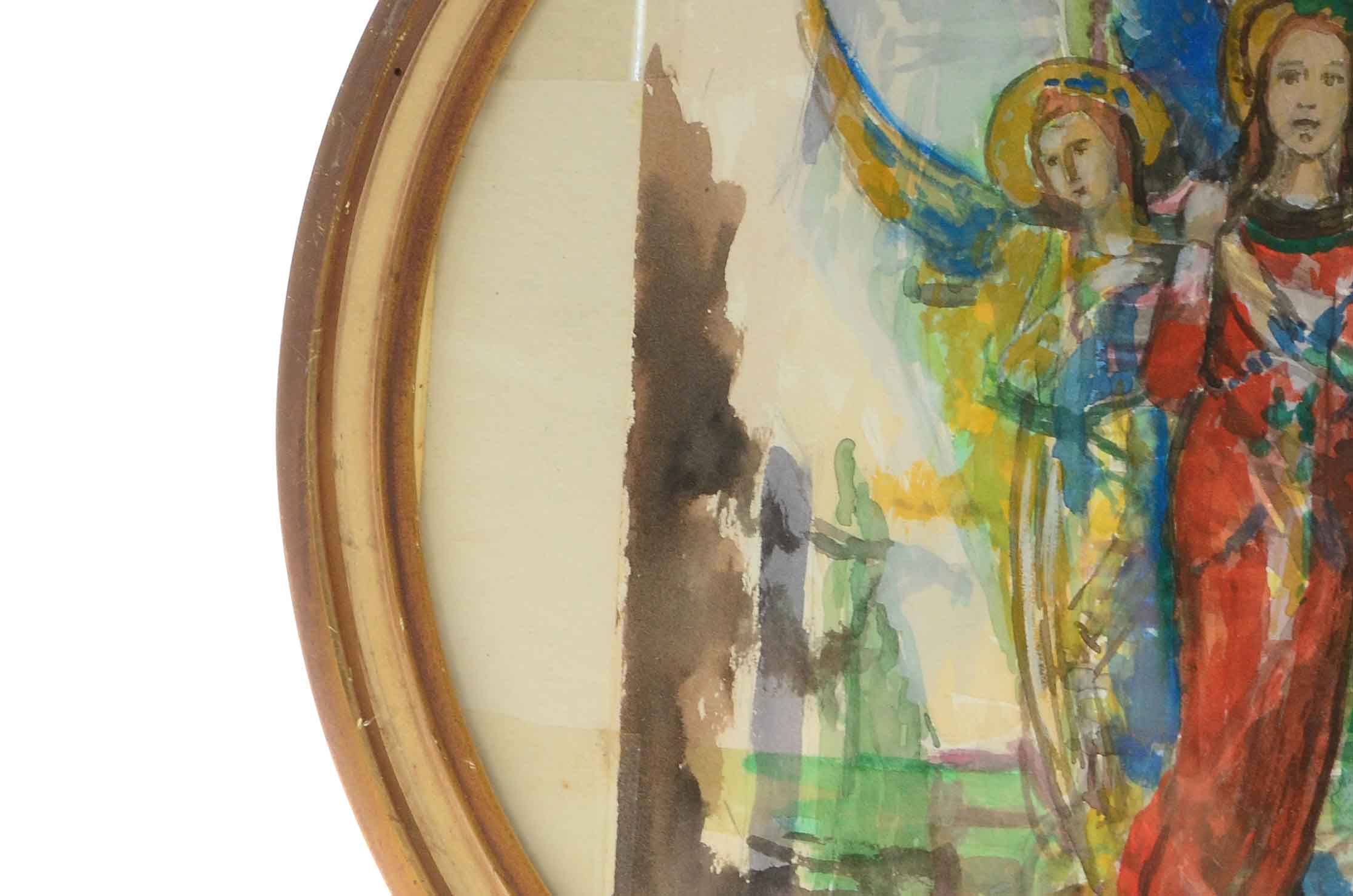 Robert Lahmann Watercolor Copy Painting of "The Voices of Evening" by Moreau