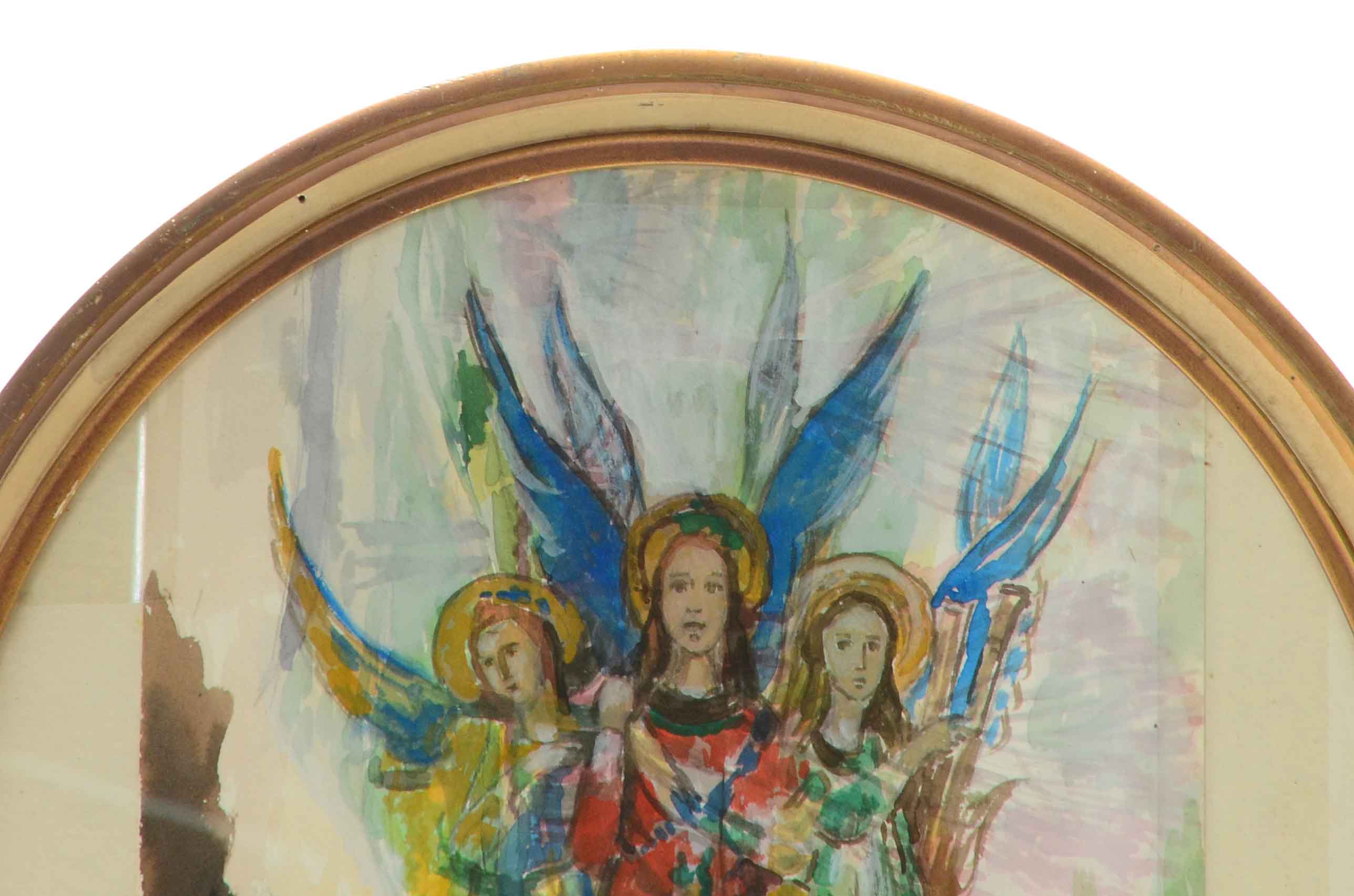 Robert Lahmann Watercolor Copy Painting of "The Voices of Evening" by Moreau