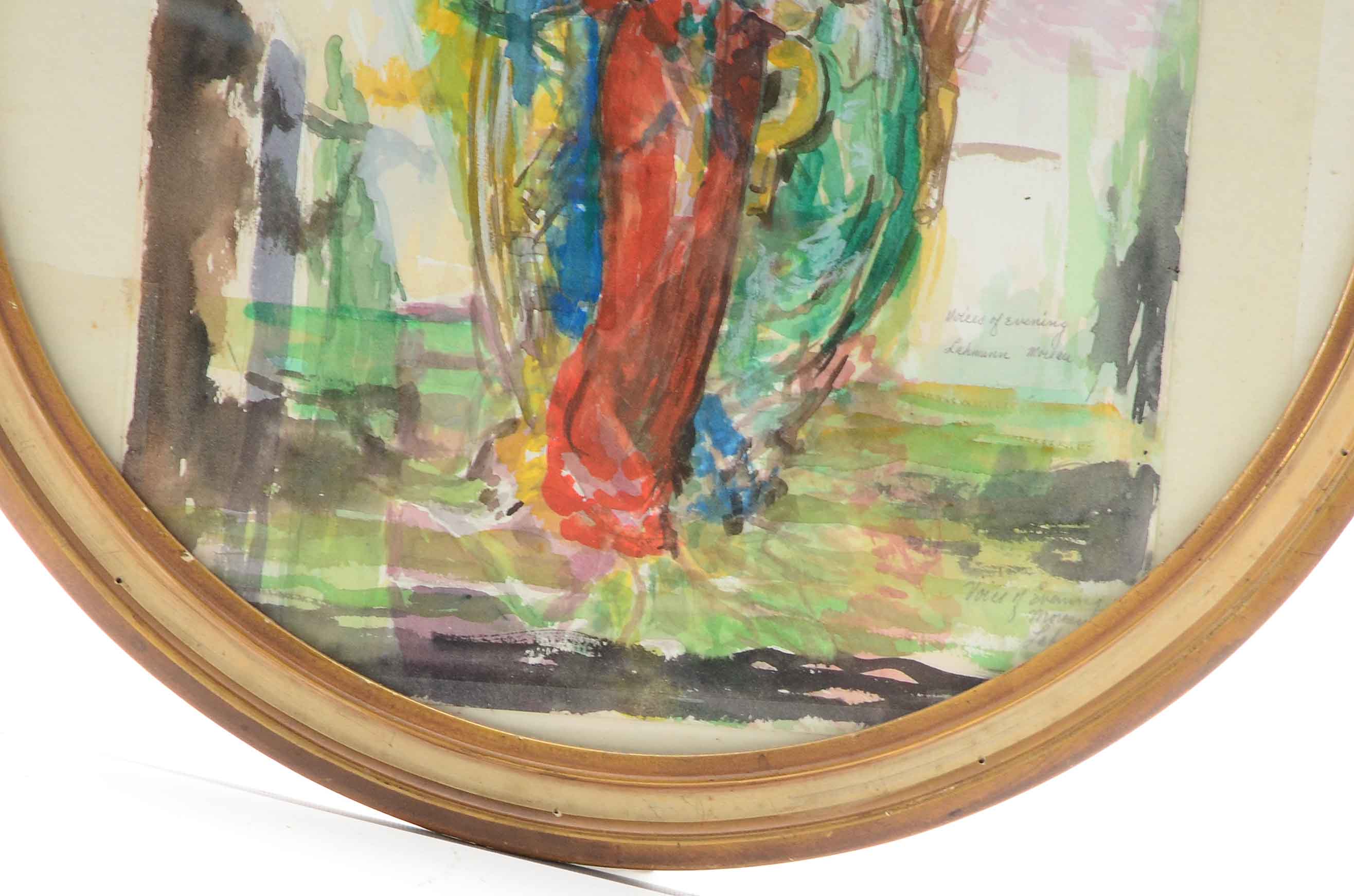 Robert Lahmann Watercolor Copy Painting of "The Voices of Evening" by Moreau