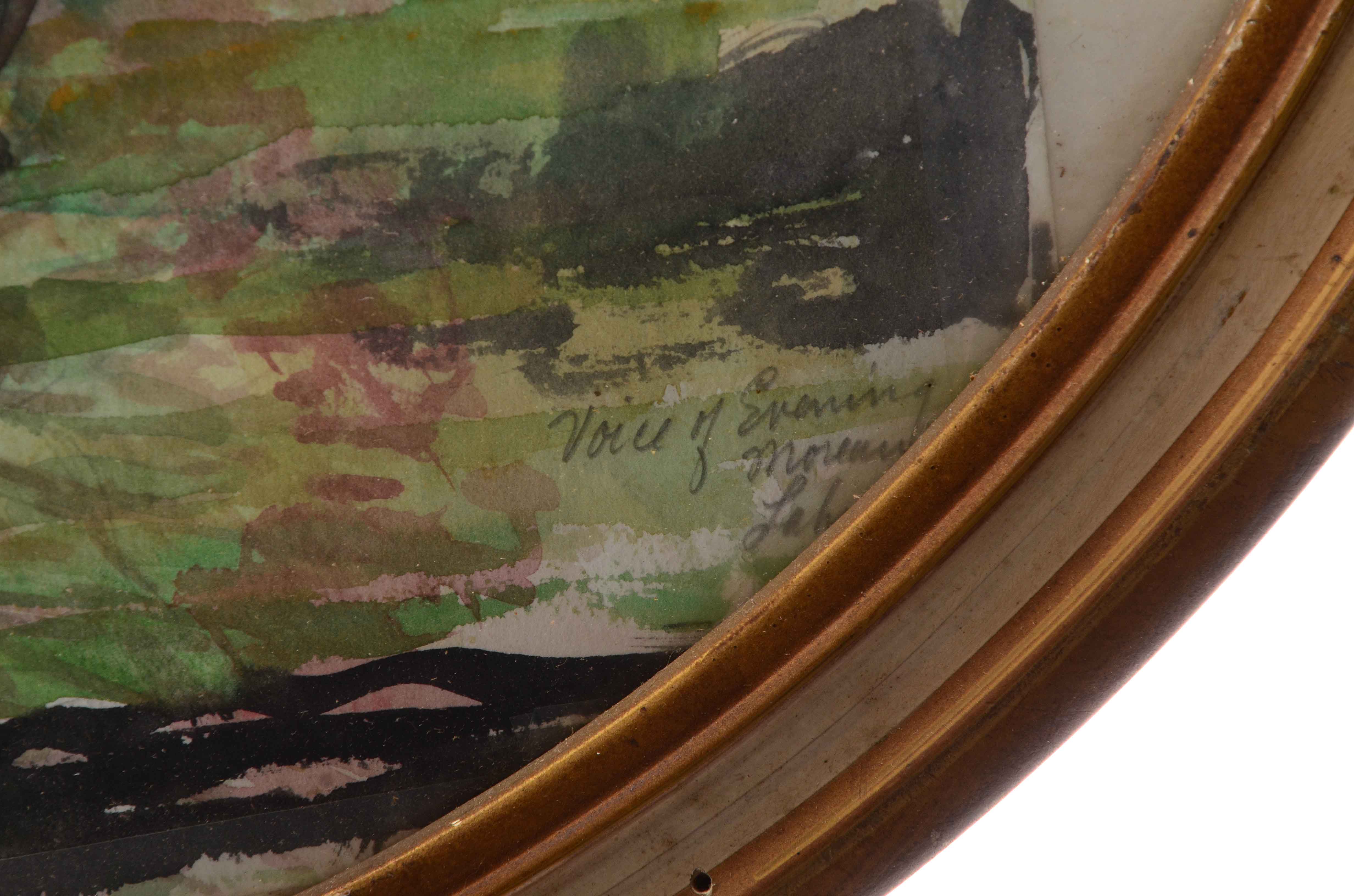 Robert Lahmann Watercolor Copy Painting of "The Voices of Evening" by Moreau