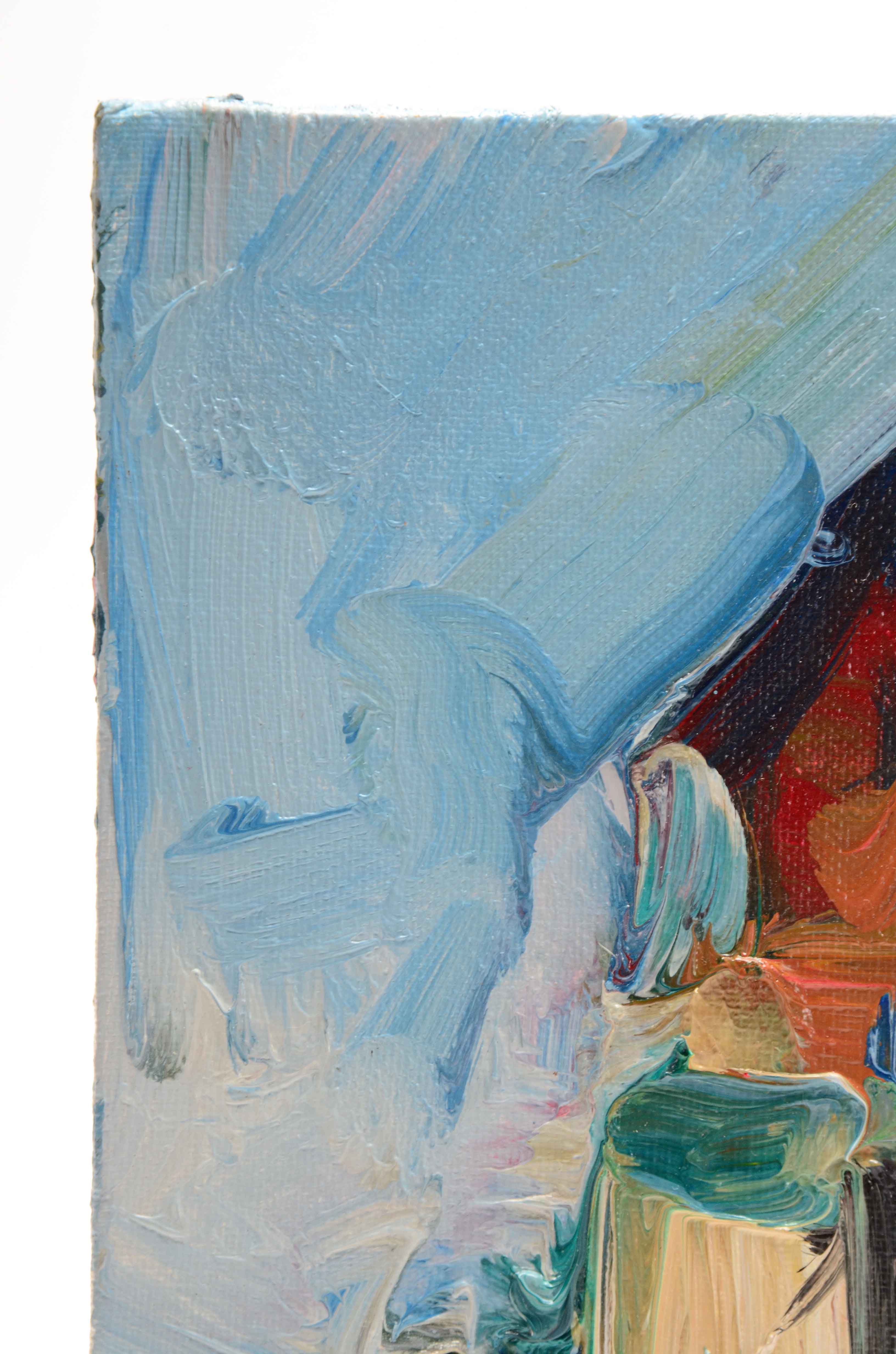 Jose Trujillo Oil on Canvas Board Painting "Venician Light"