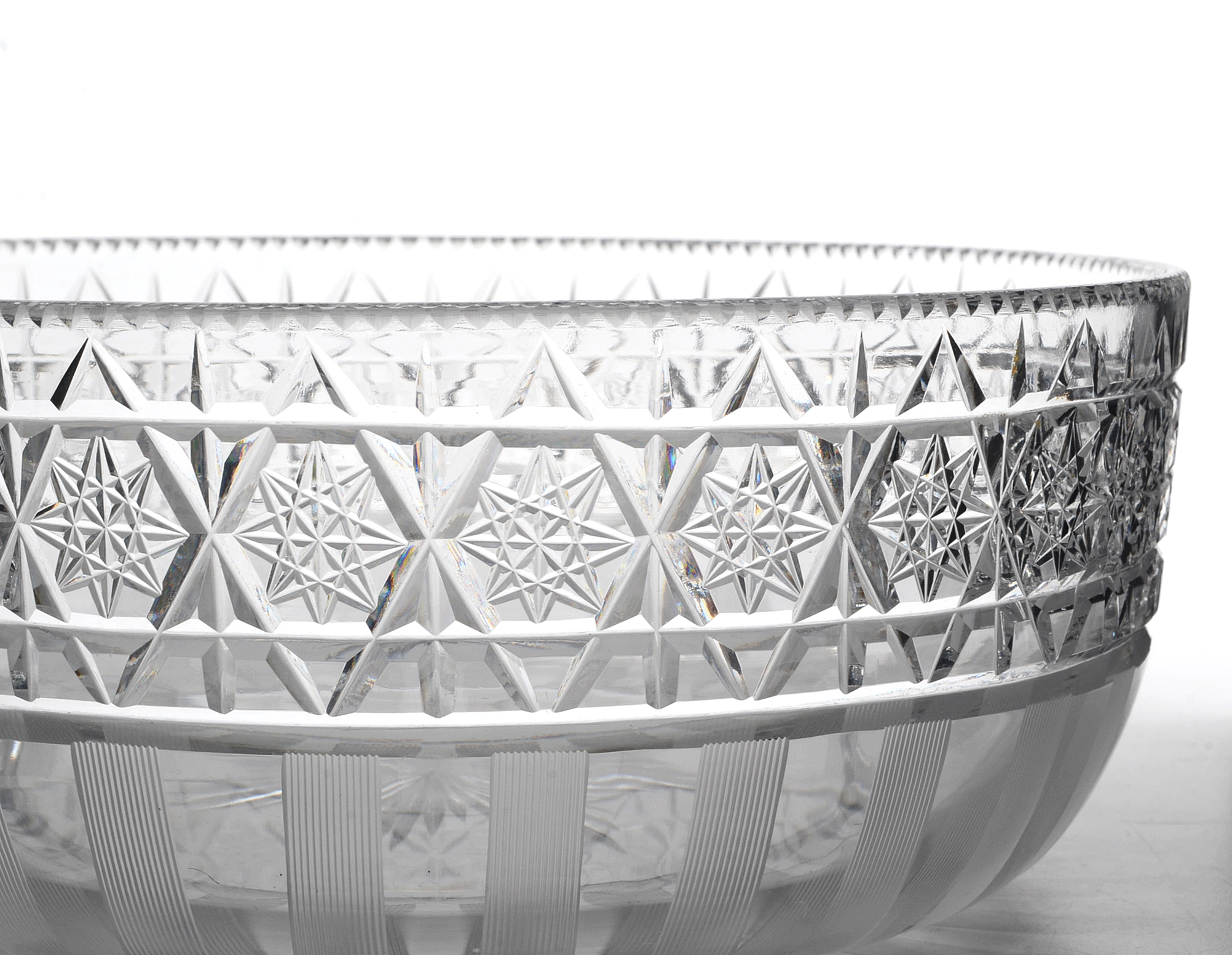 Vintage Cut Crystal Bowl, Vase and Bud Vase