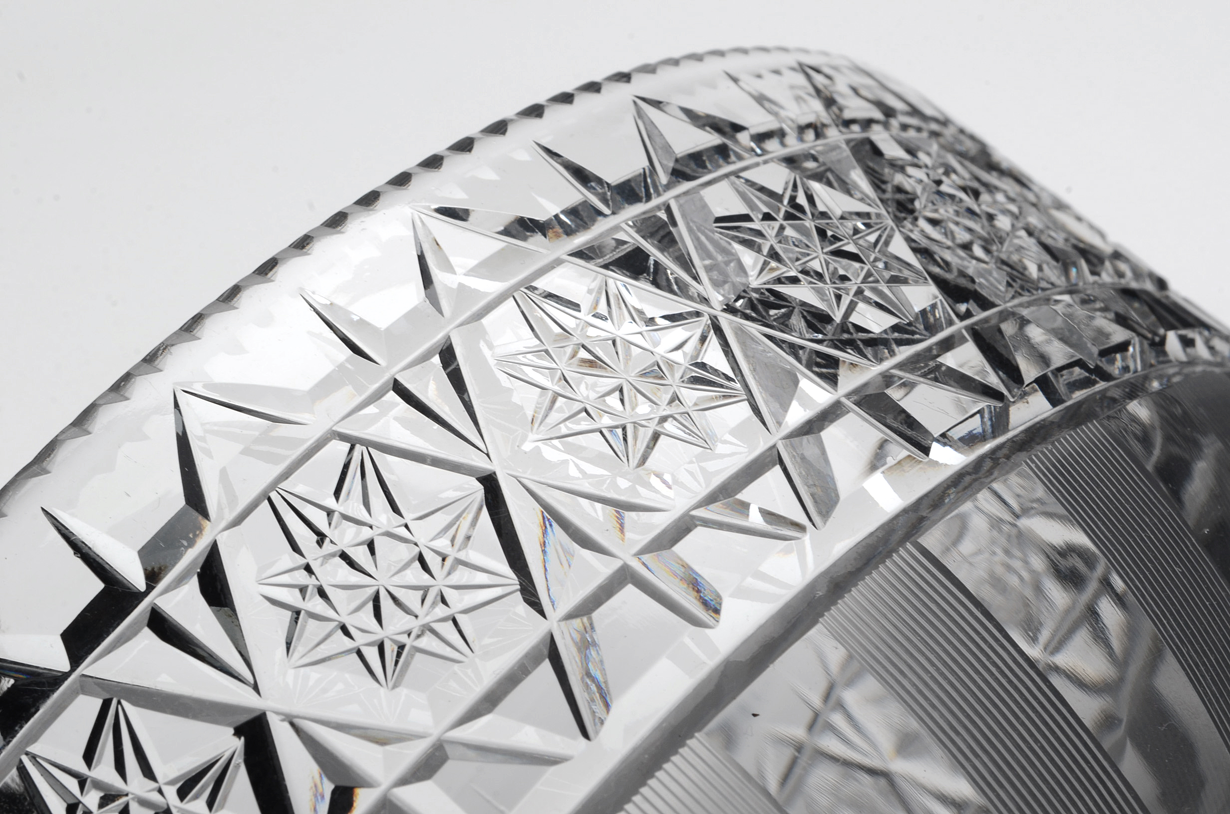 Vintage Cut Crystal Bowl, Vase and Bud Vase
